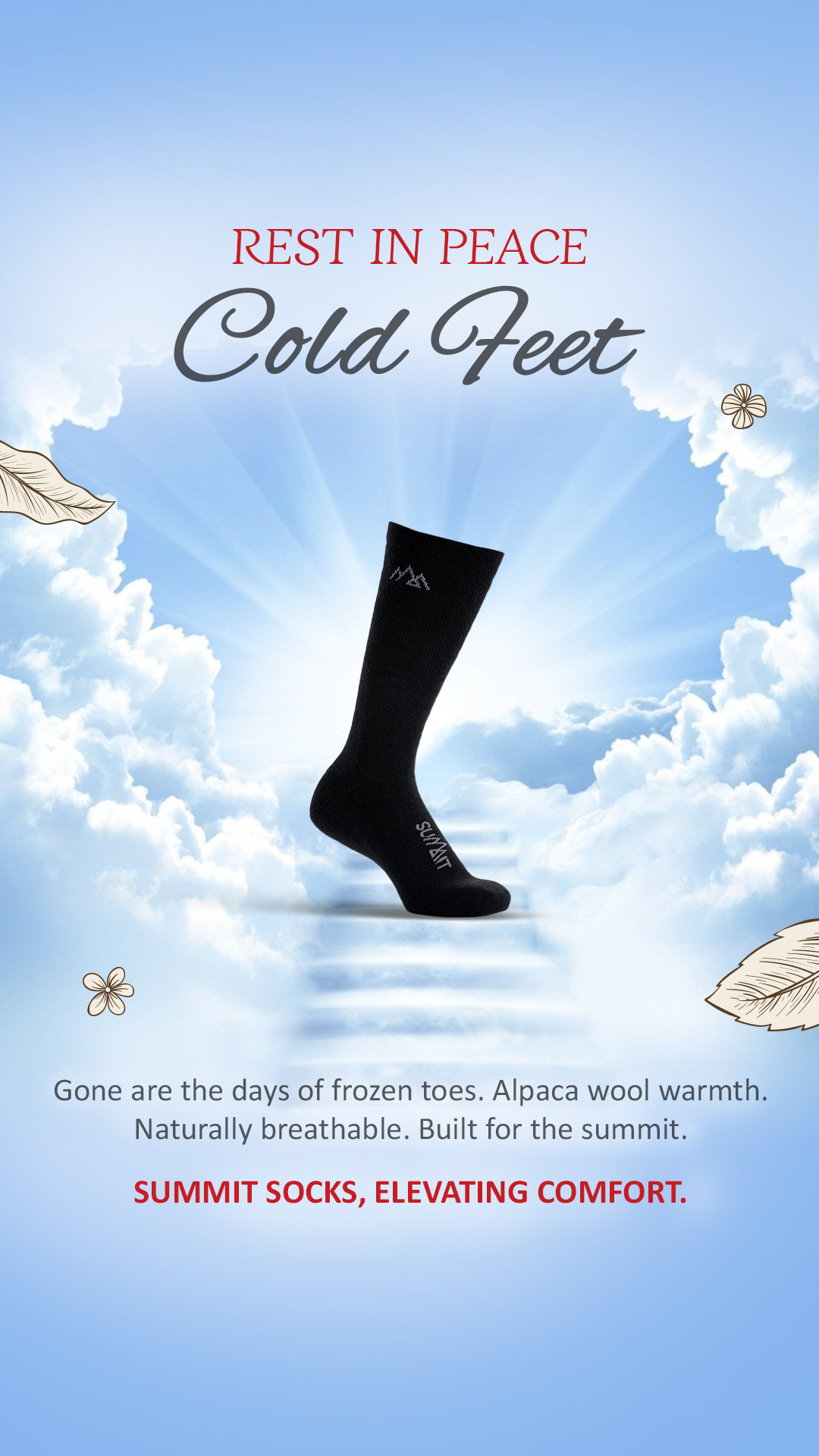 Summit Alpaca Socks Facebook ad