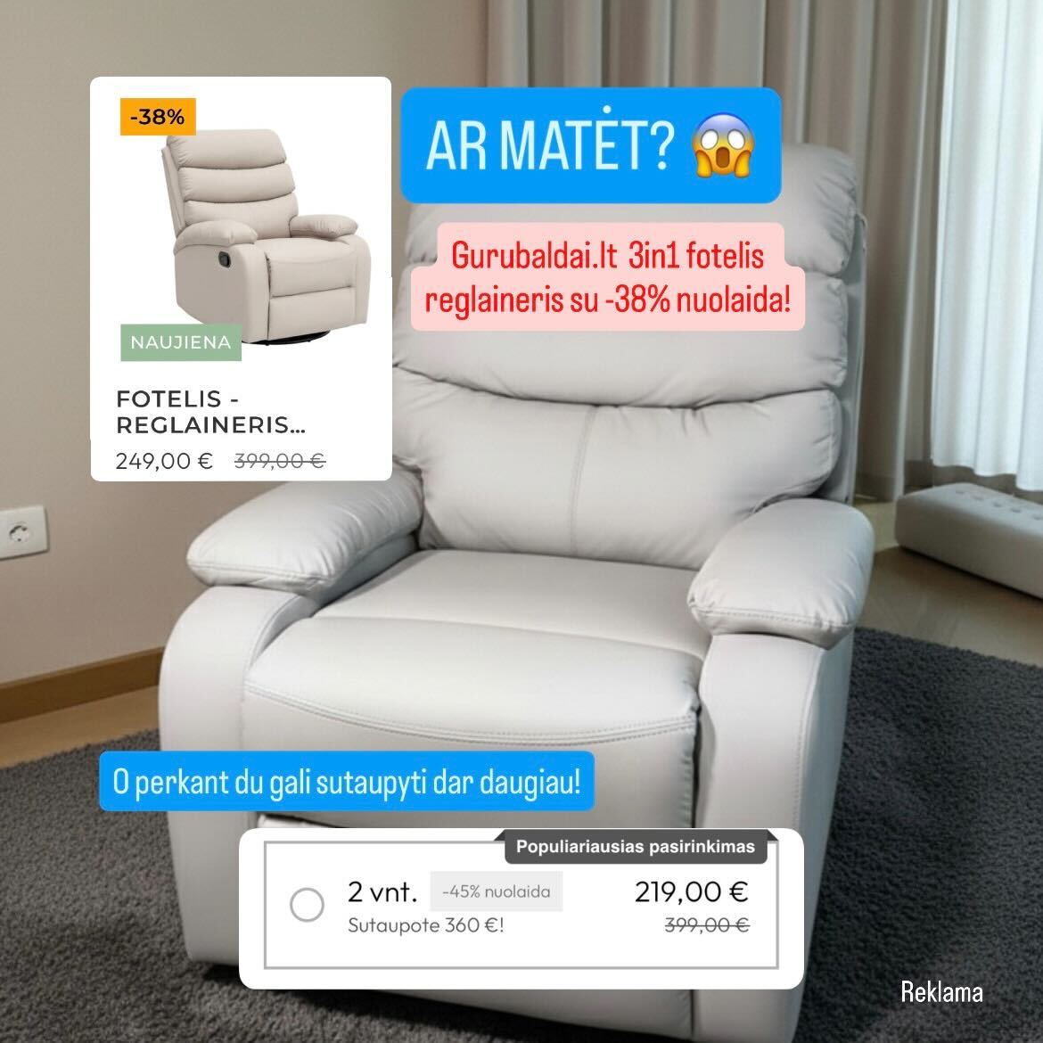 Akcijos.atrakcijos Facebook ad