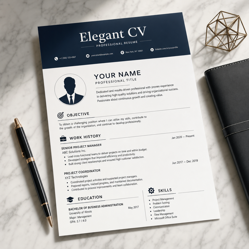 Elegant CV Facebook ad