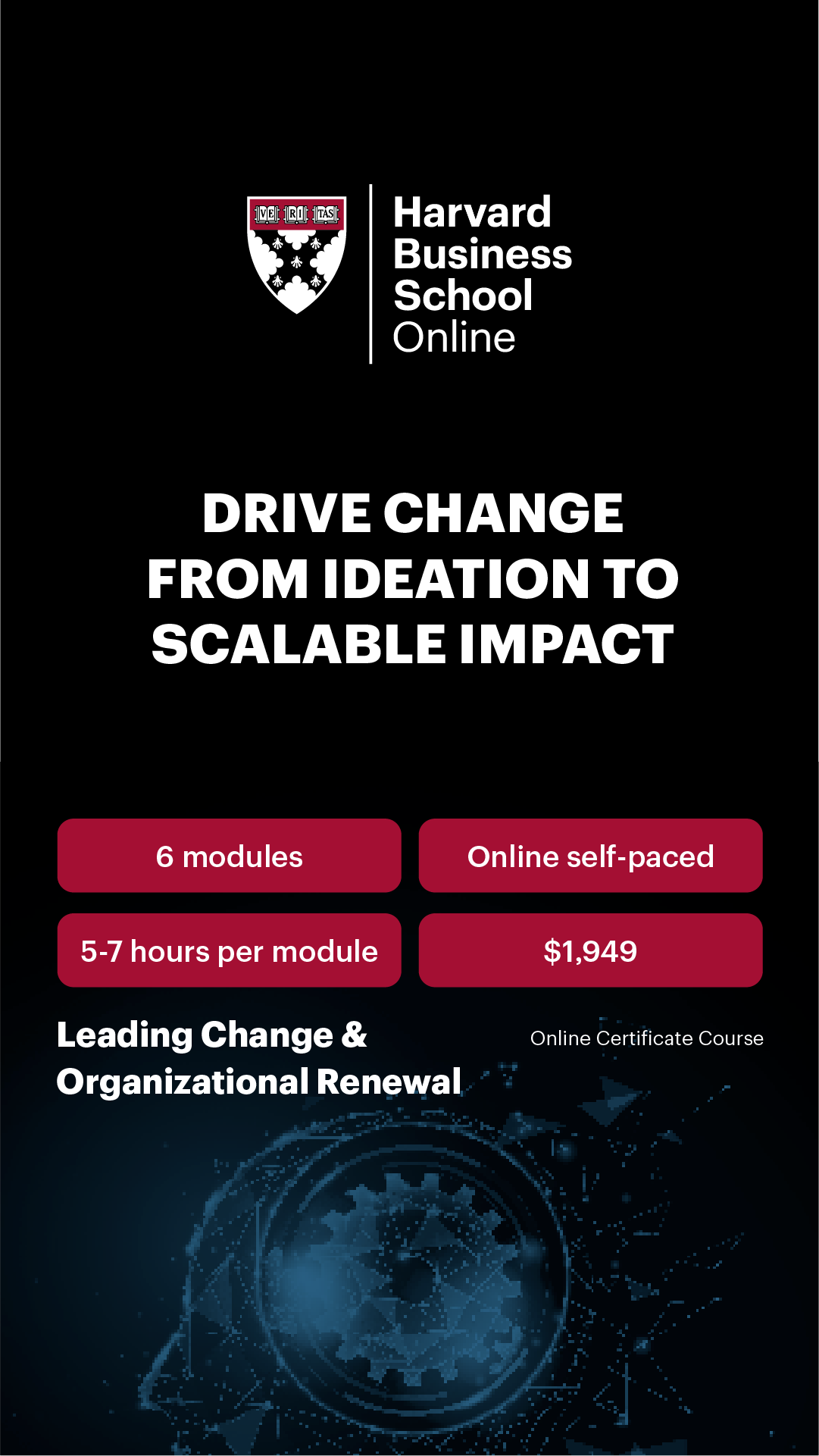 Harvard Business School Online Facebook ad