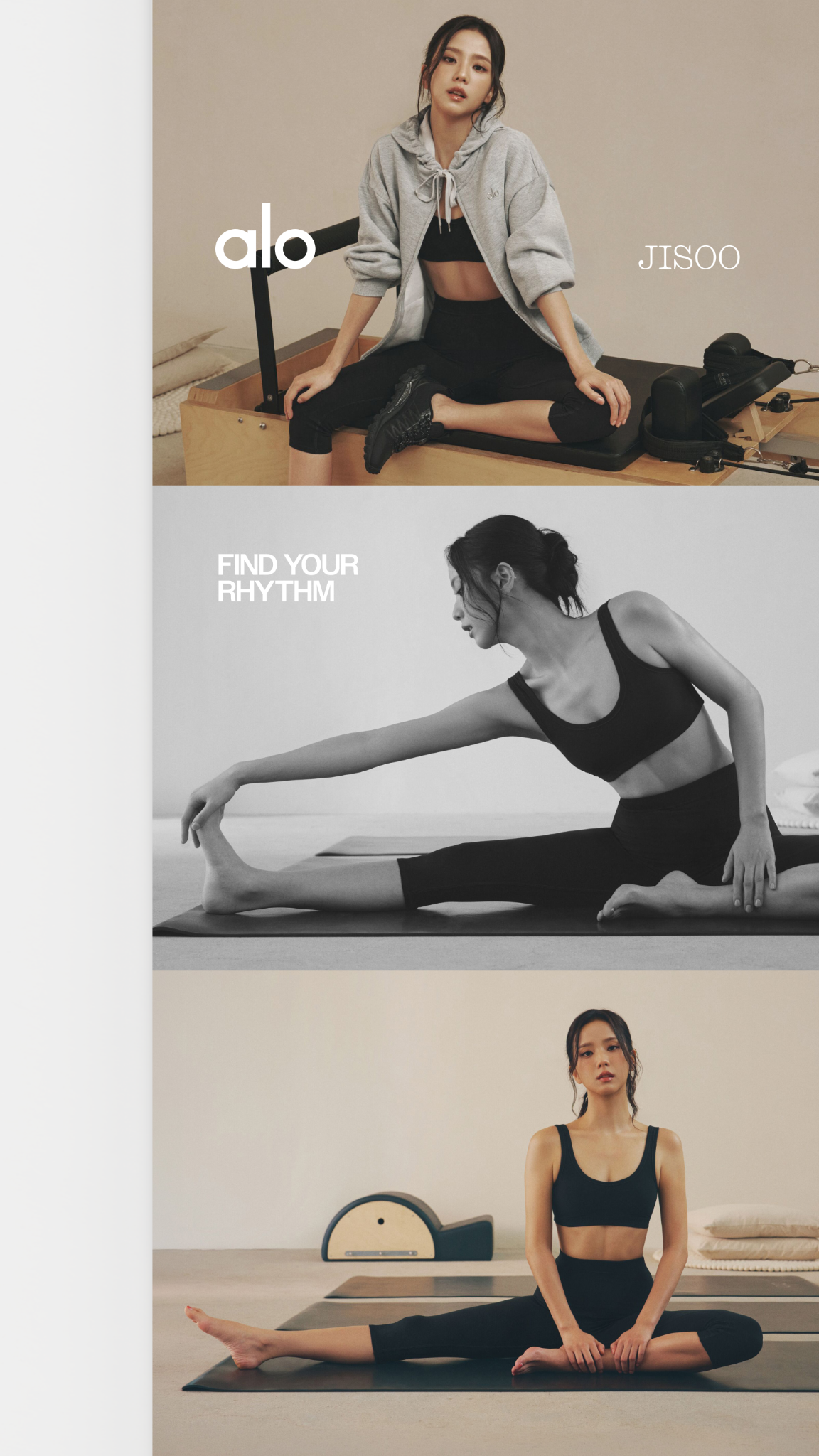 Alo Yoga Facebook ad: JISOO in ALO