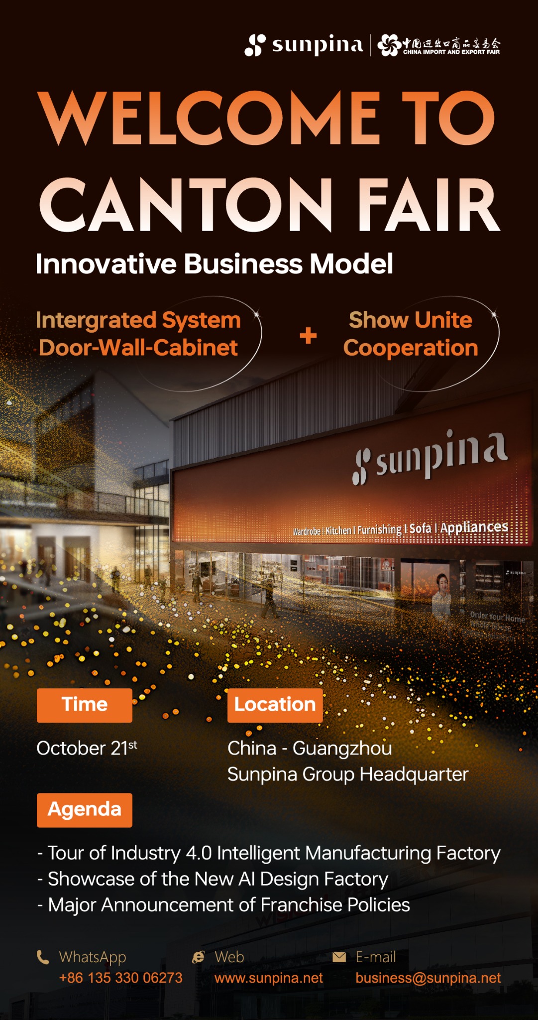 Sunpina Home Collection Facebook ad: Come experience Sunpina's AI design service at GuangZhou!