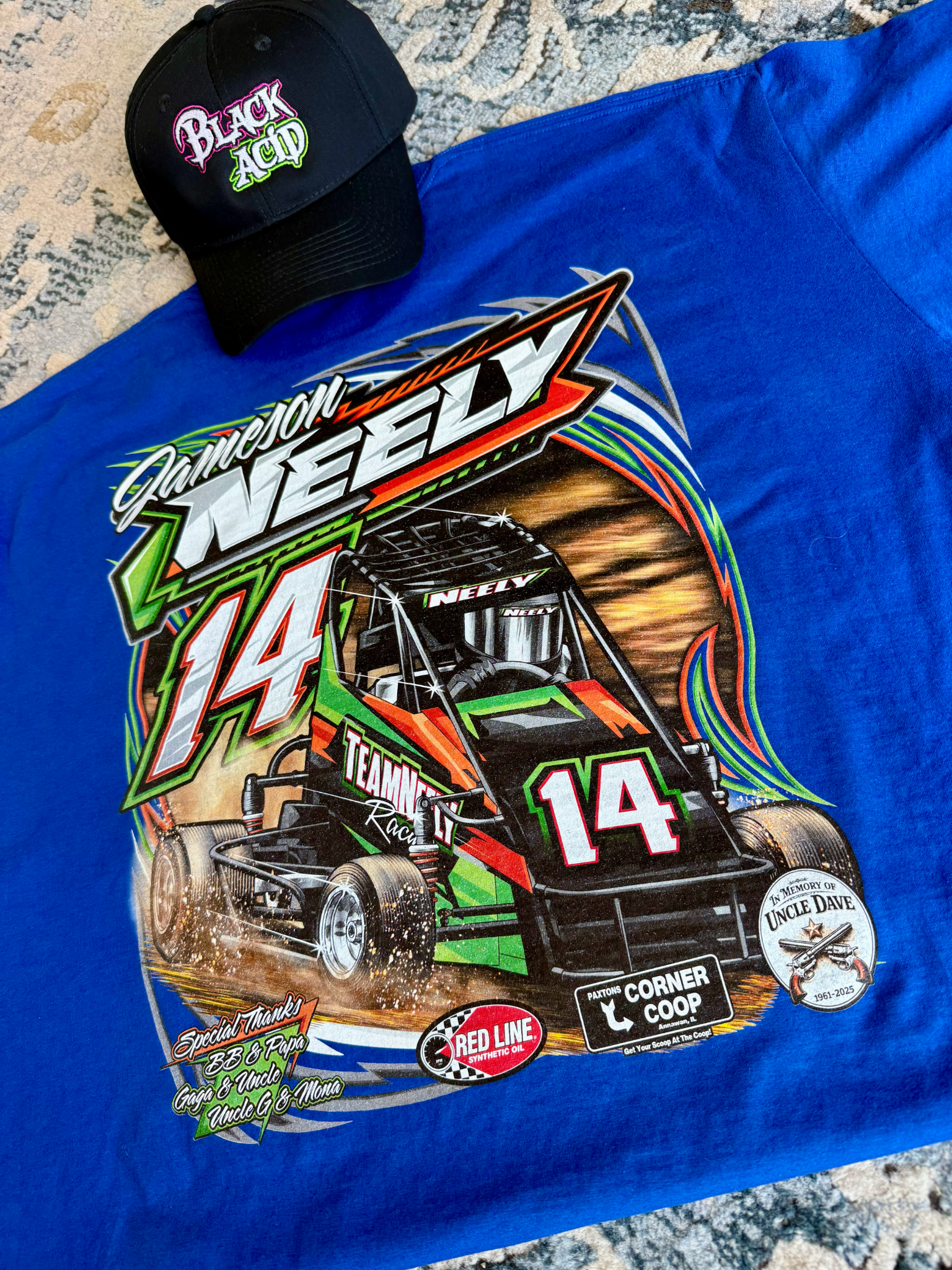 BlackAcid Custom Racing Apparel Facebook ad: Race Merch That Actually Turns Heads