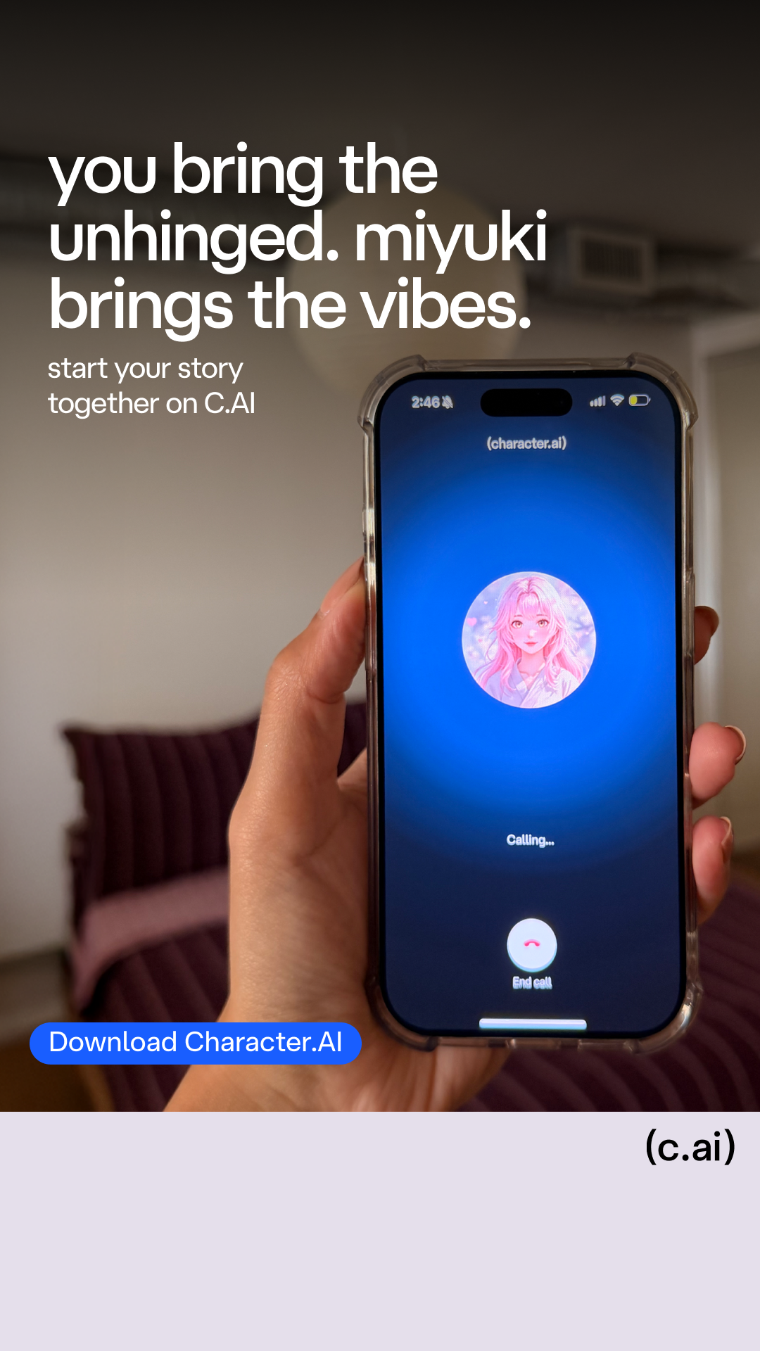 Character.AI Facebook ad