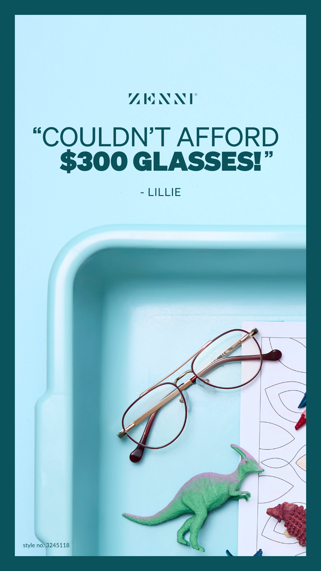 Zenni Optical Facebook ad