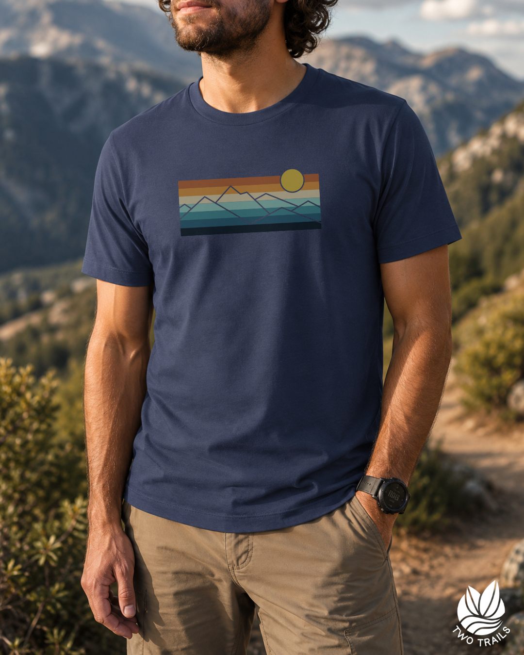 Two Trails Design Facebook ad: Mountain Majesty Sun Tee