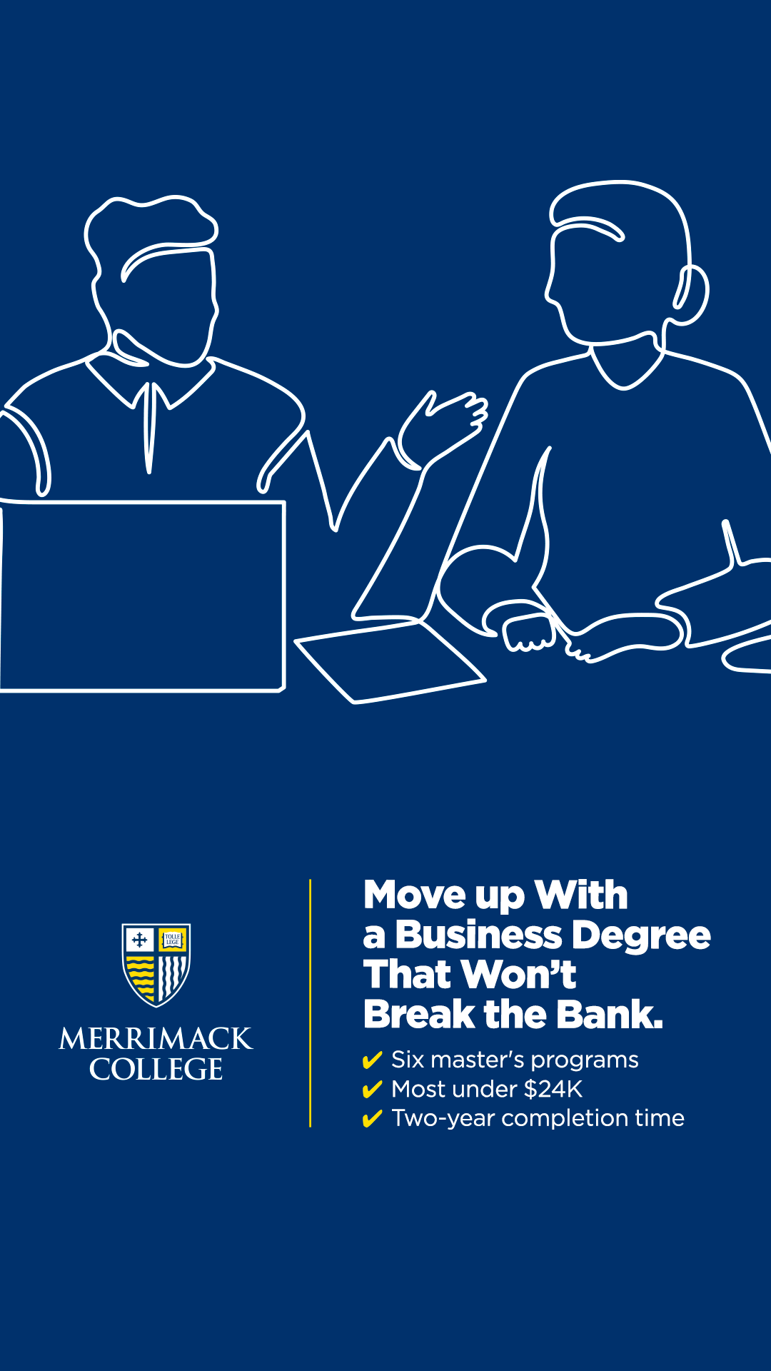 Merrimack College Facebook ad