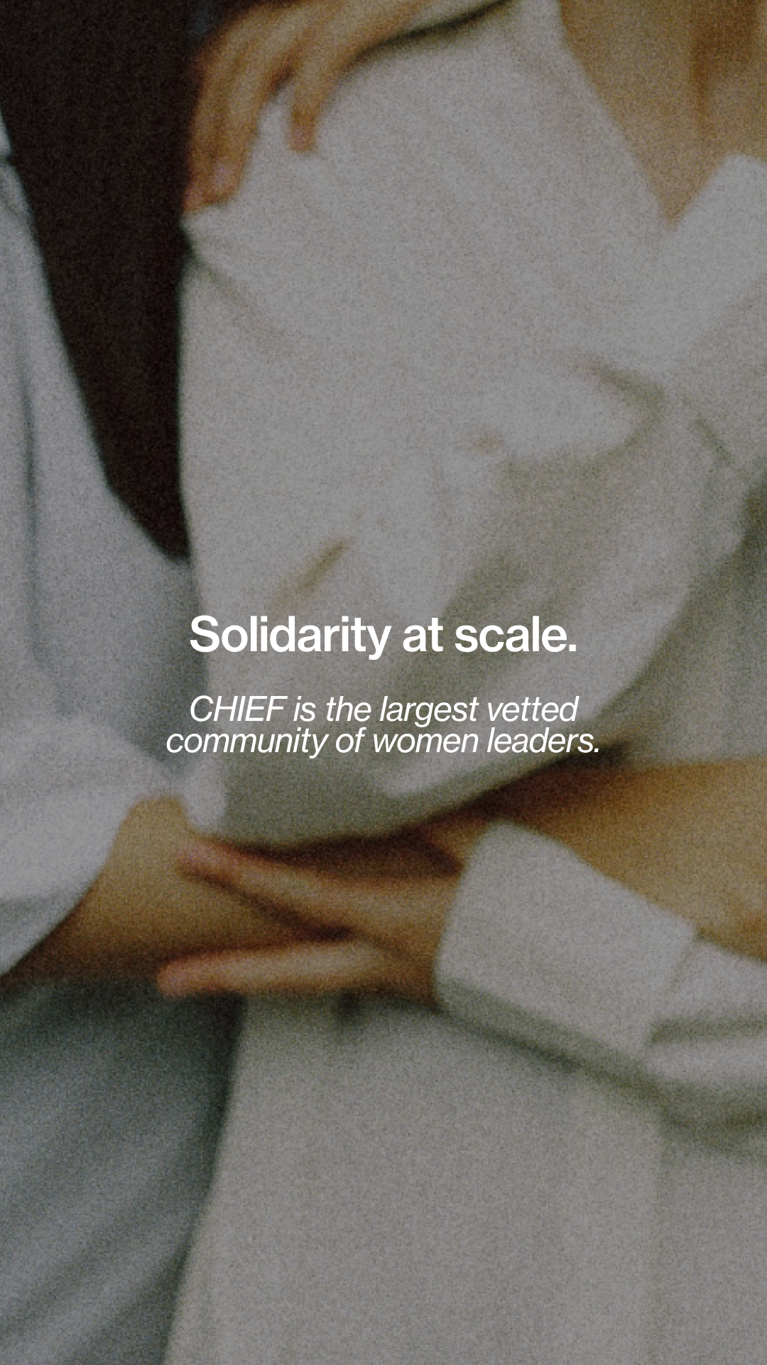 Chief Facebook ad: CHIEF is the largest vetted community of women leaders.