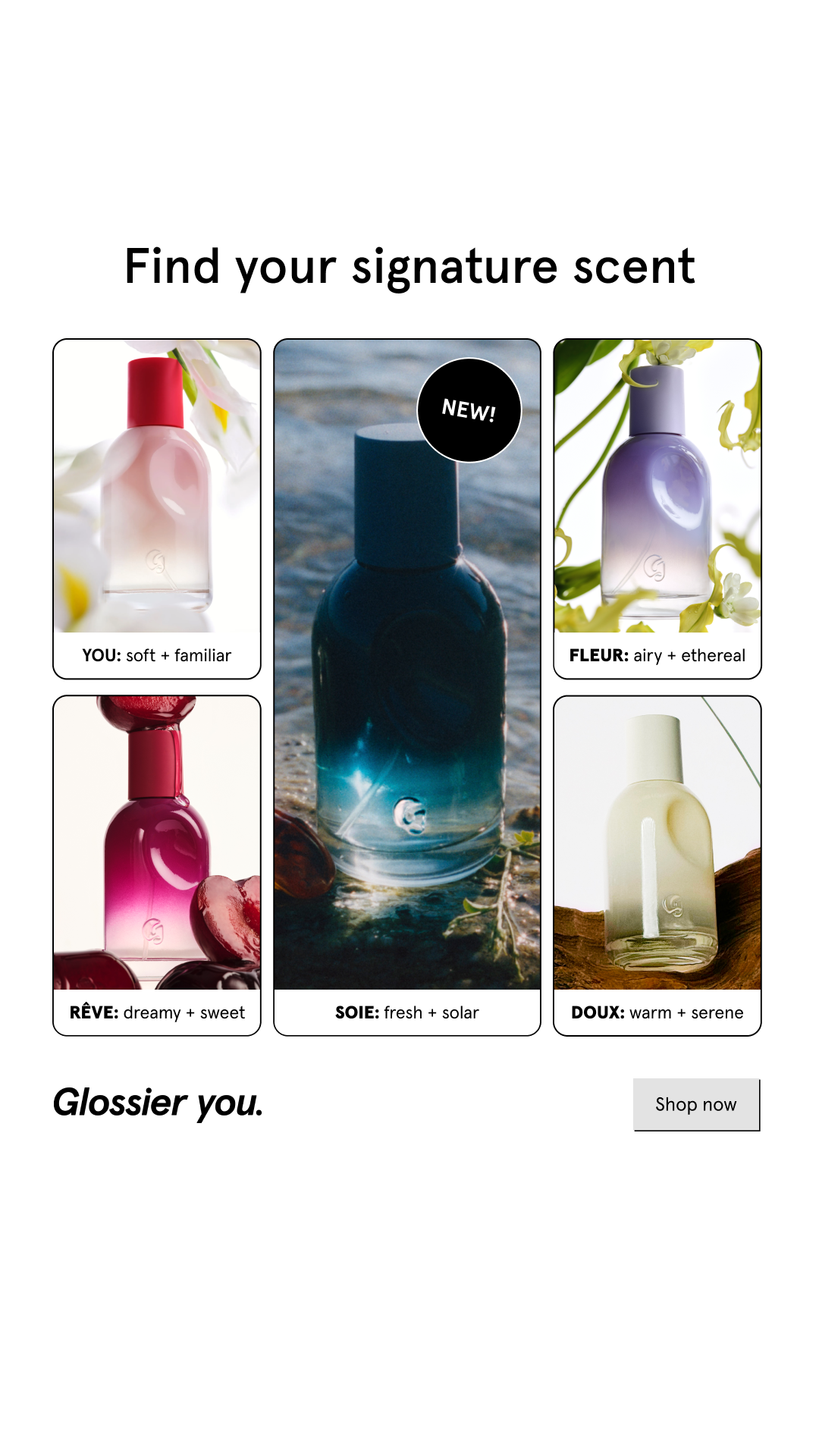 Glossier Facebook ad