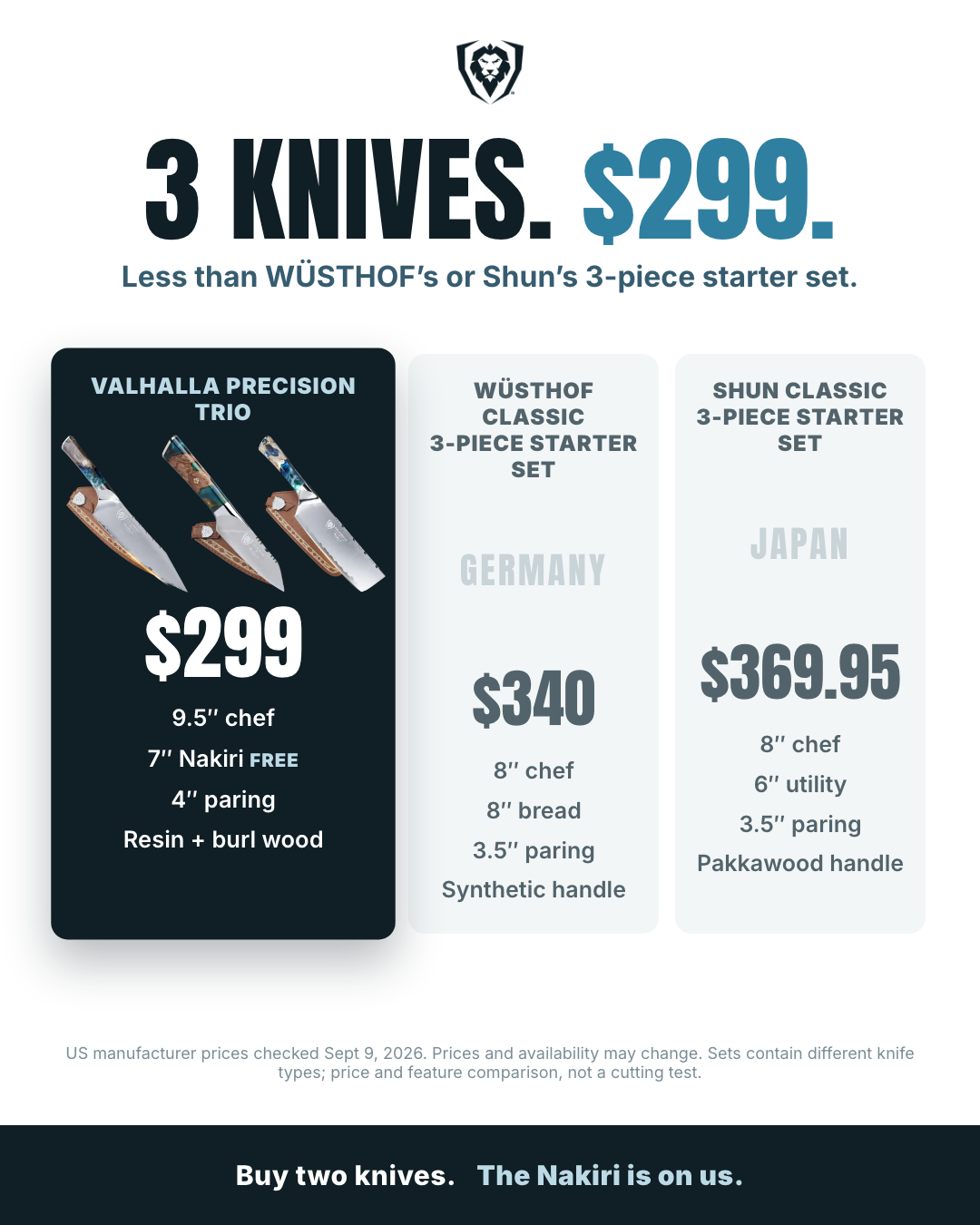 Dalstrong Facebook ad: The Nakiri Is On Us