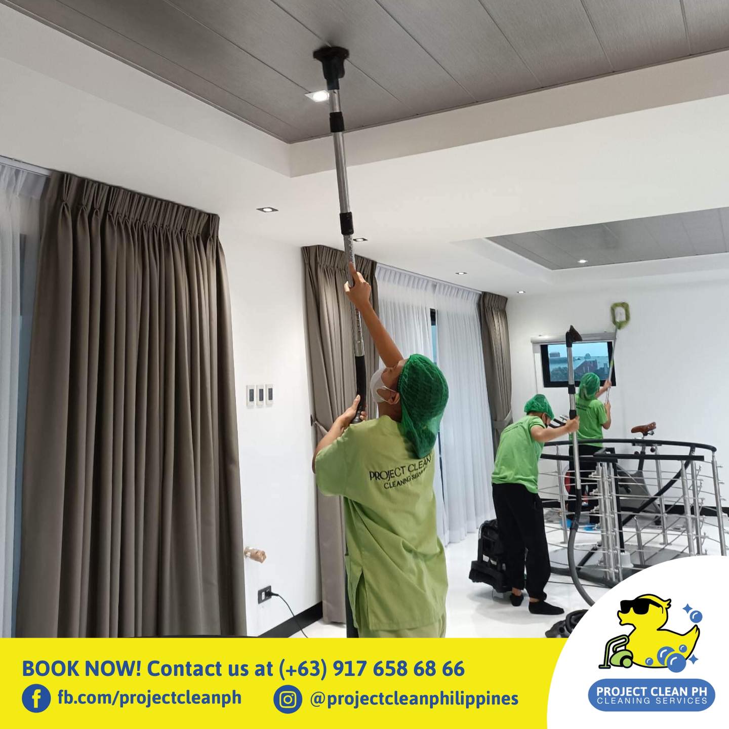 Project Clean PH Facebook ad: General Cleaning, Deep Cleaning, Total Cleaning.