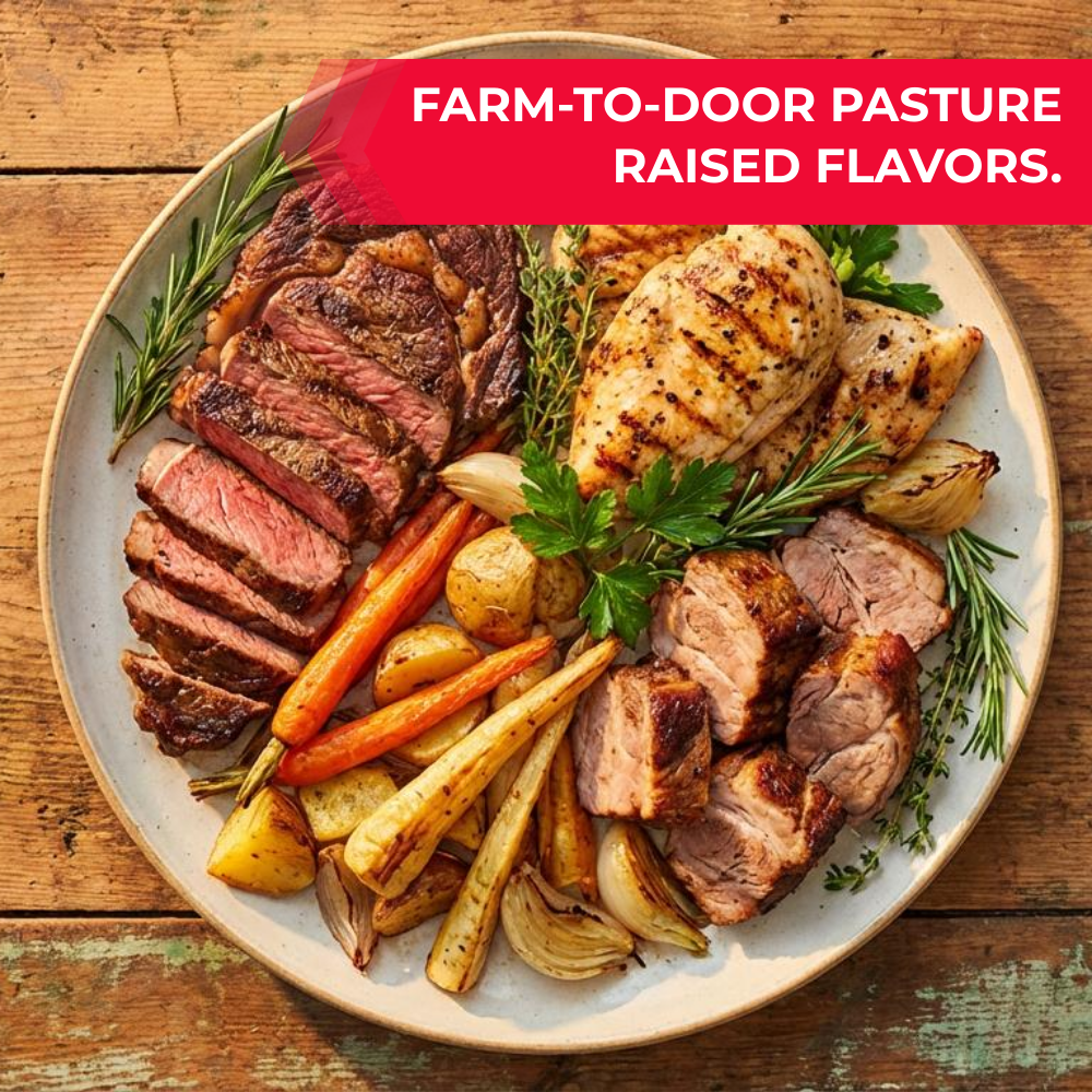 Everyday Answers Facebook ad: Top Meat Delivery Service Pasture Raised.