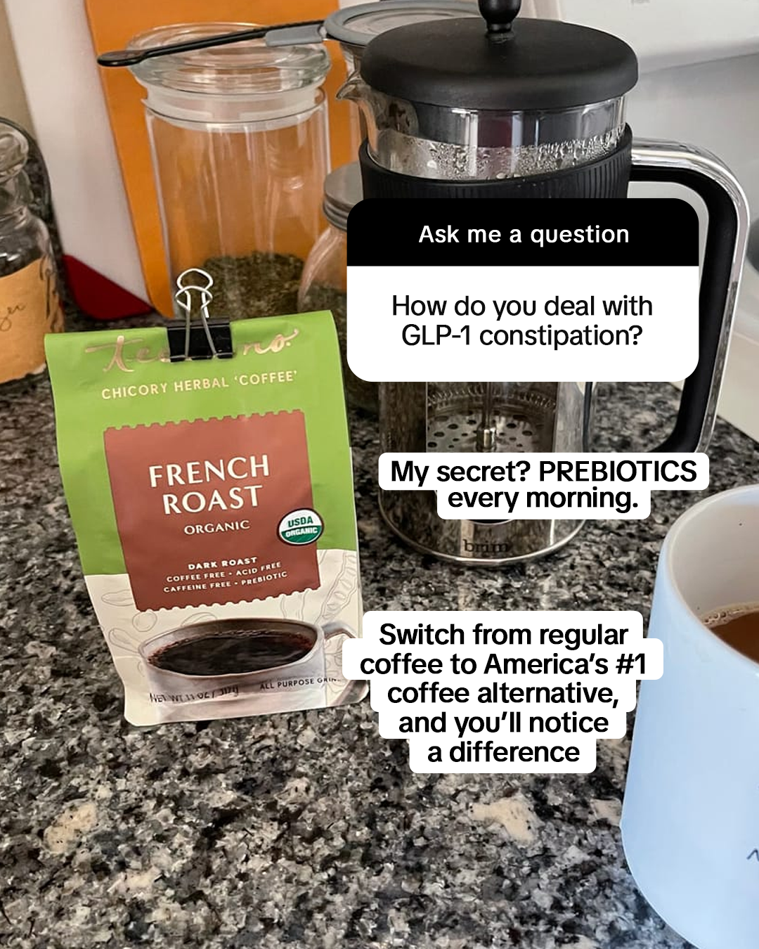 Teeccino Herbal Coffees & Teas Facebook ad