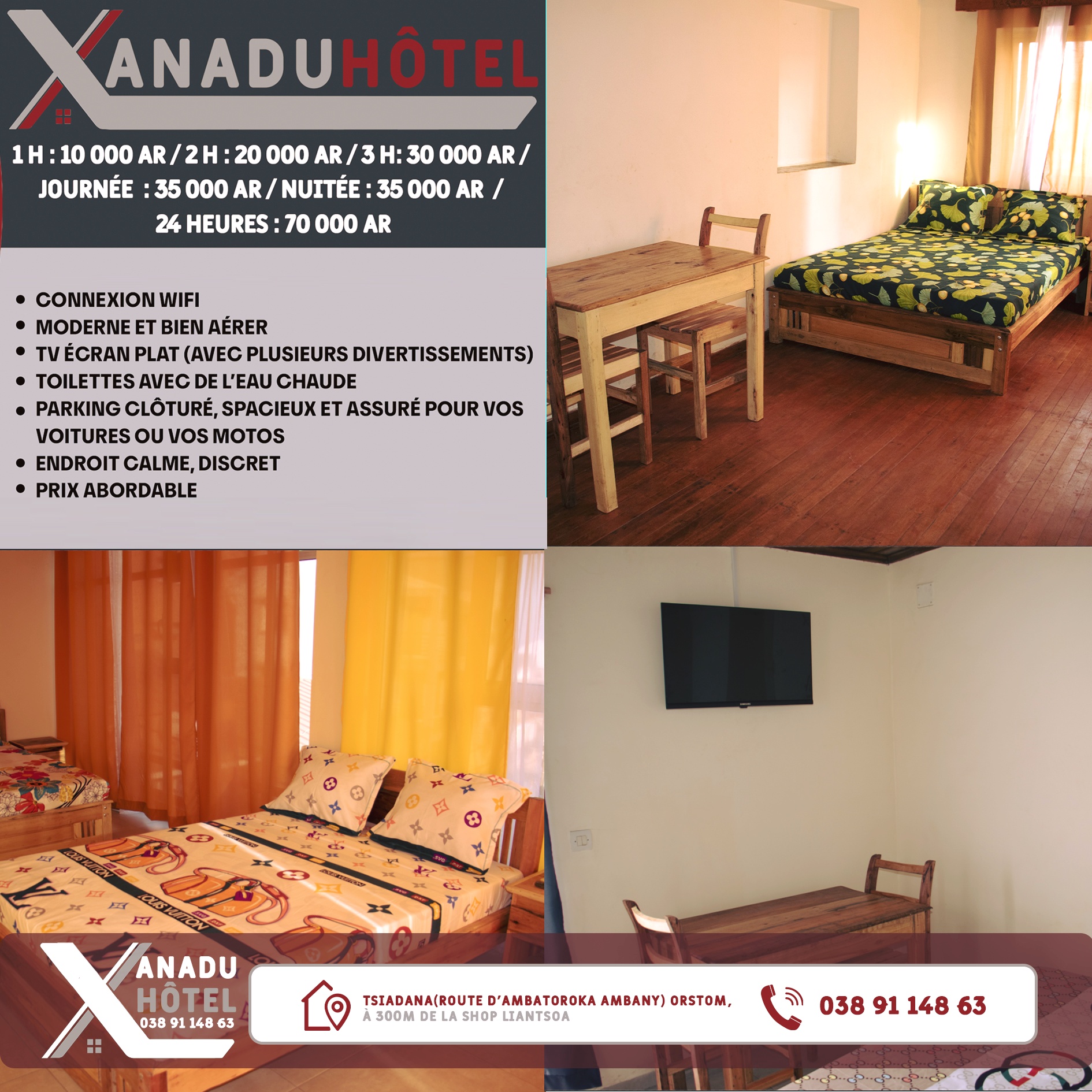 Xanadu Hôtel - Tsiadana Facebook ad: Xanadu hôtel vous offre un séjour de détente…