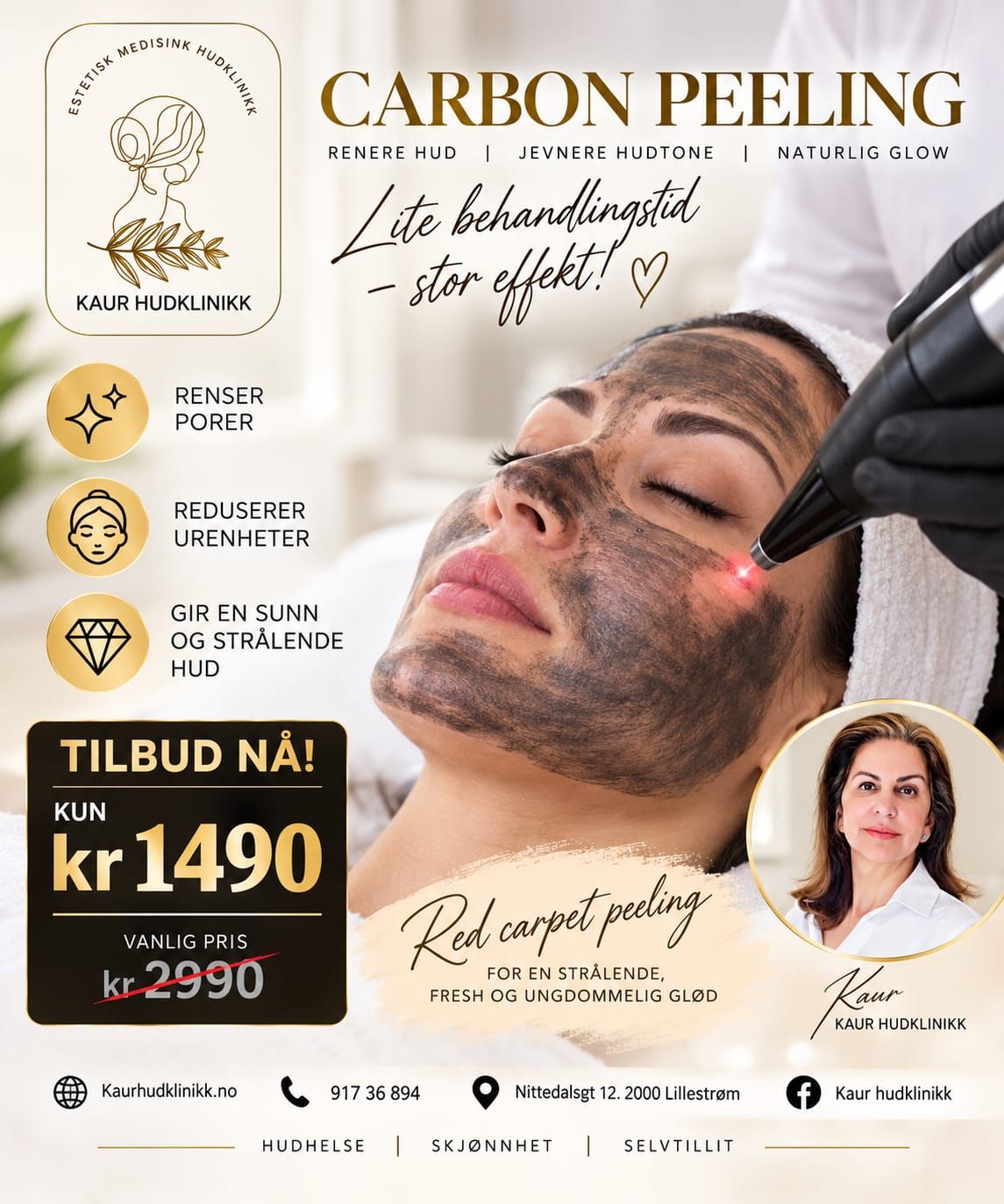 Kaur Hudklinikk Facebook ad