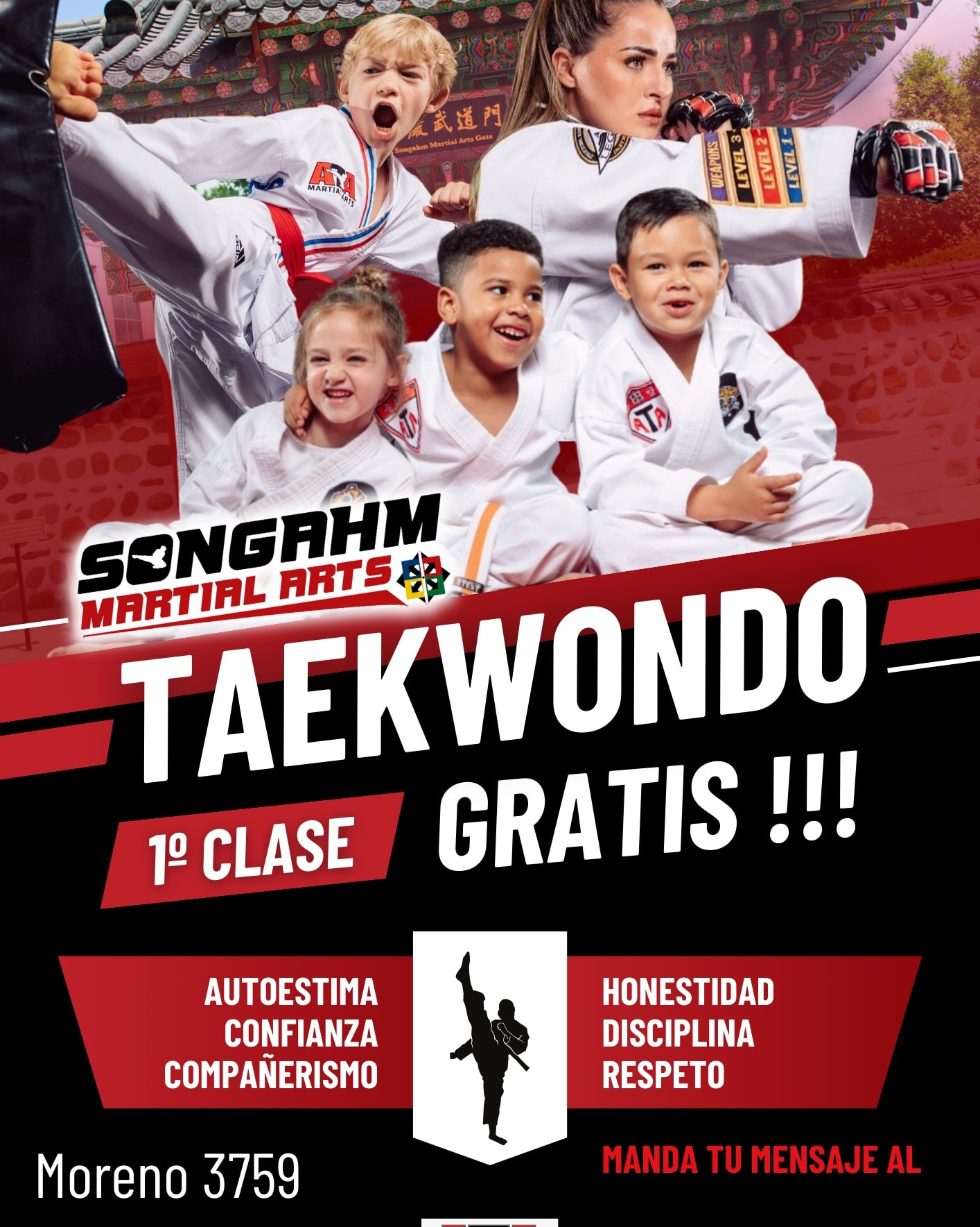 Songahm Martial Arts Mar Del Plata Facebook ad: ¡El Taekwondo es para todos!