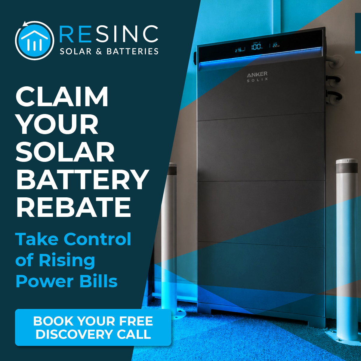 RESINC Solar & Batteries Facebook ad