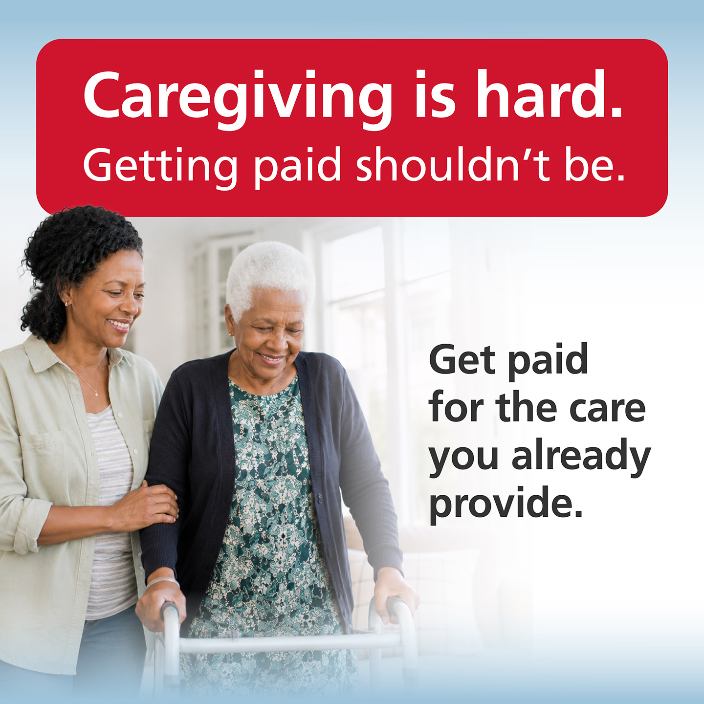 BAYADA Home Health Care Facebook ad: Eligible loved ones can get paid to provide…