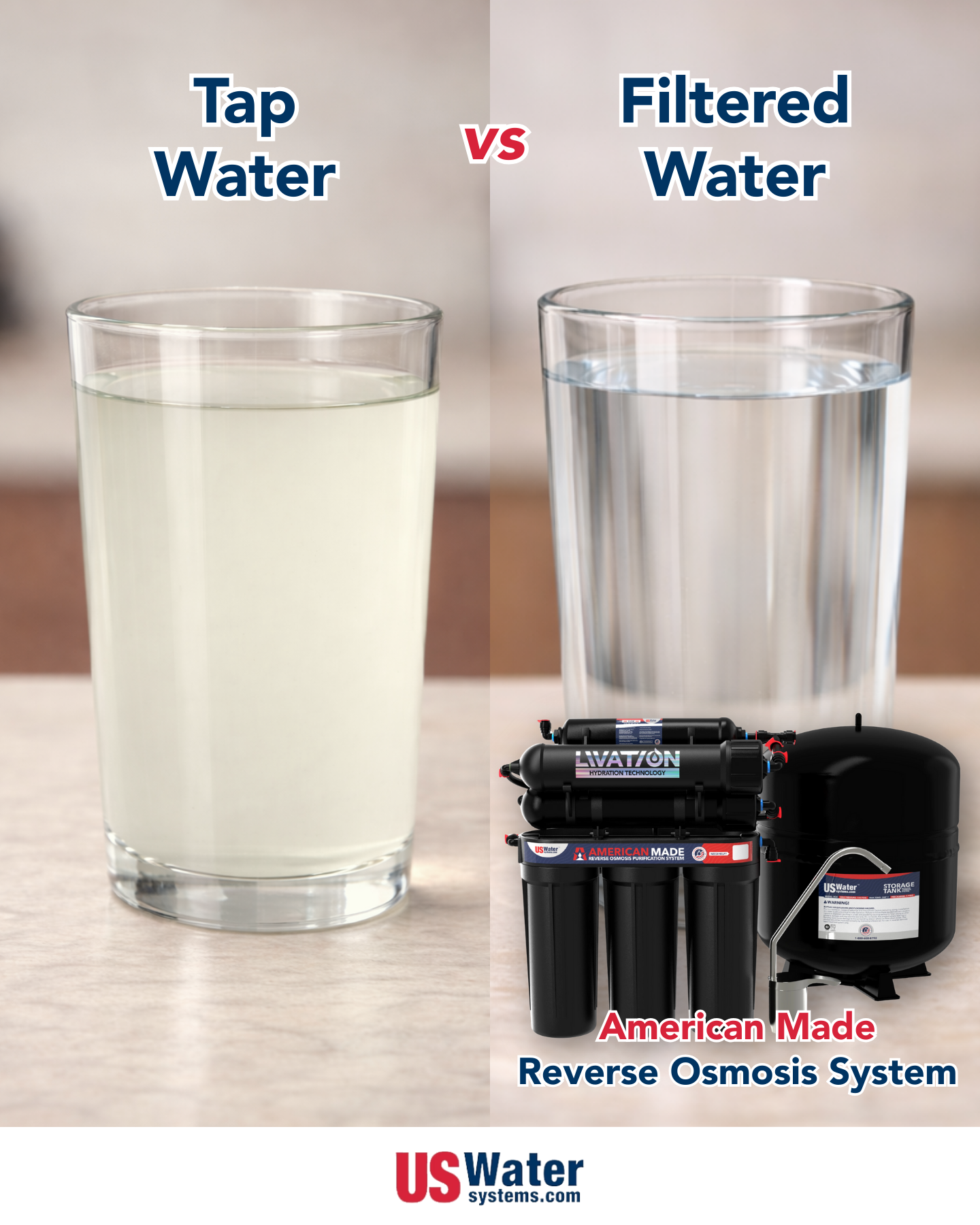 US Water Systems Facebook ad: Great Water Starts Here!