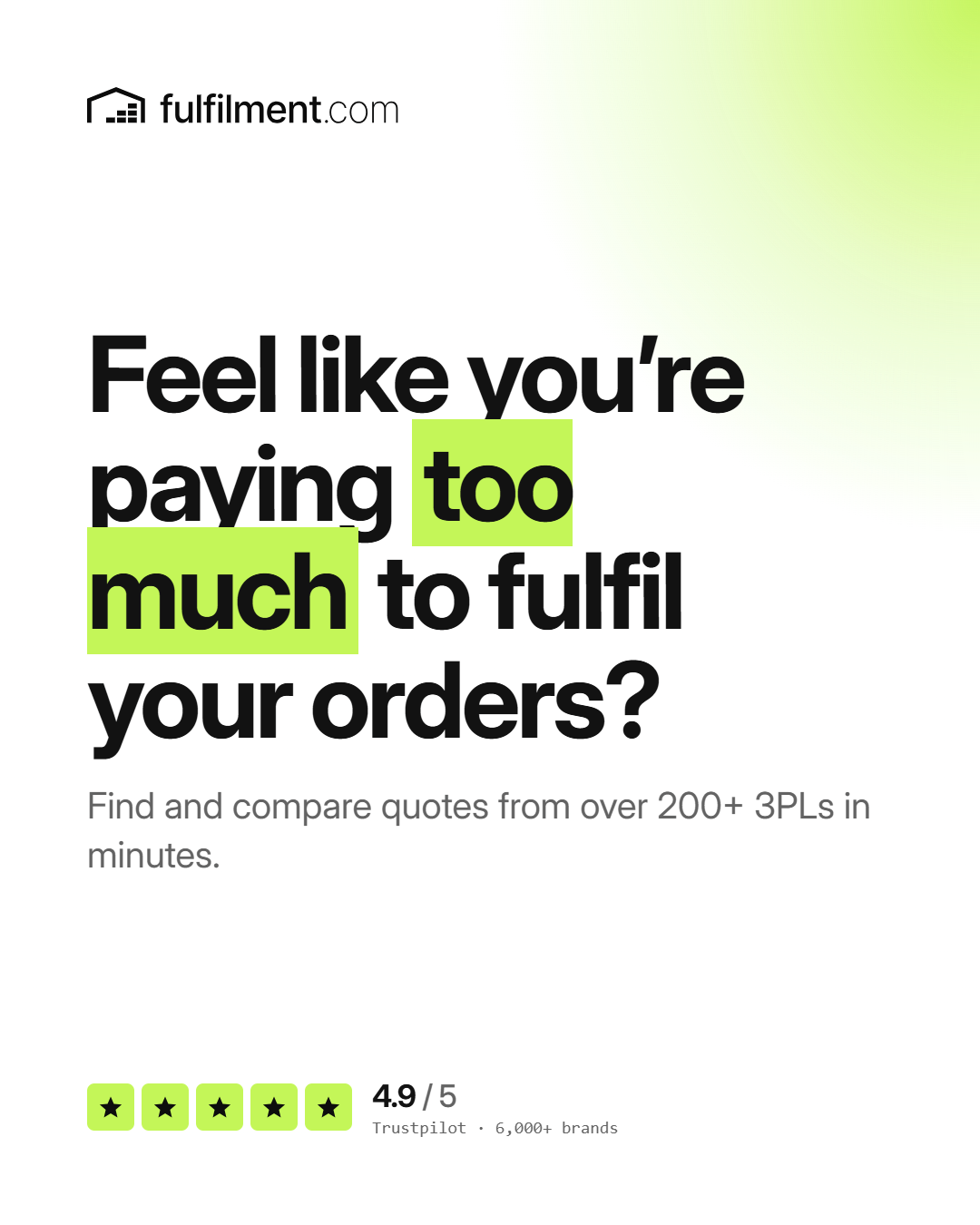 fulfilment.com Facebook ad