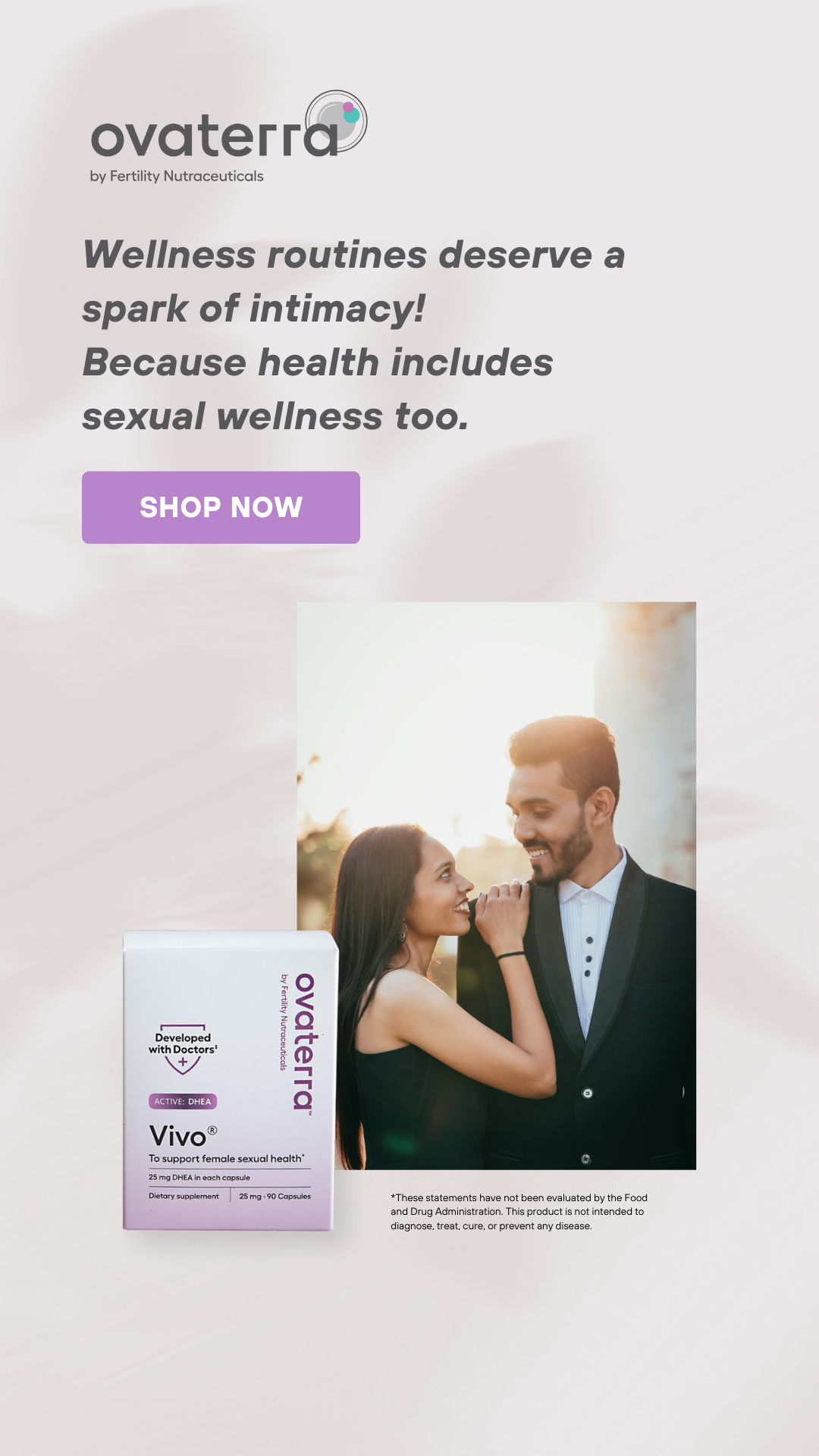 Ovaterra Facebook ad: Elevate a Health and Wellness Routine