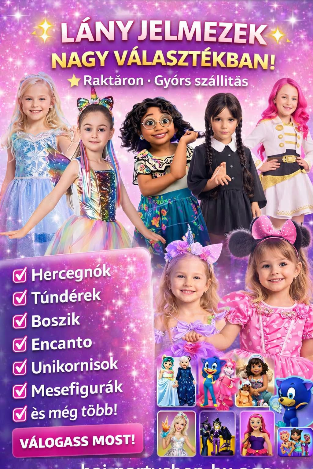 Haj-PartyShop Facebook ad: A farsang kedvenc lány jelmezei itt vannak!