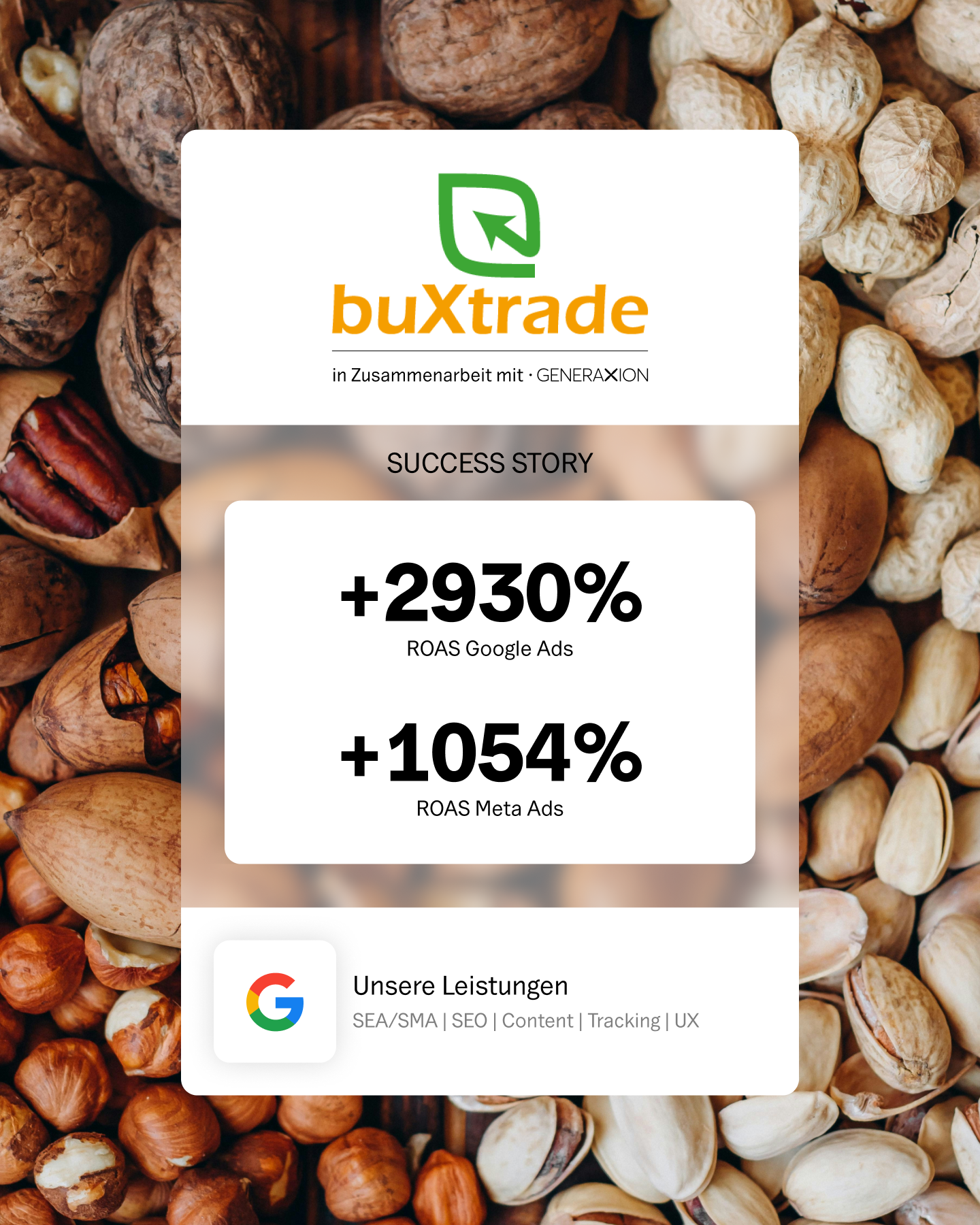 Generaxion Deutschland Facebook ad: Case: Buxtrade