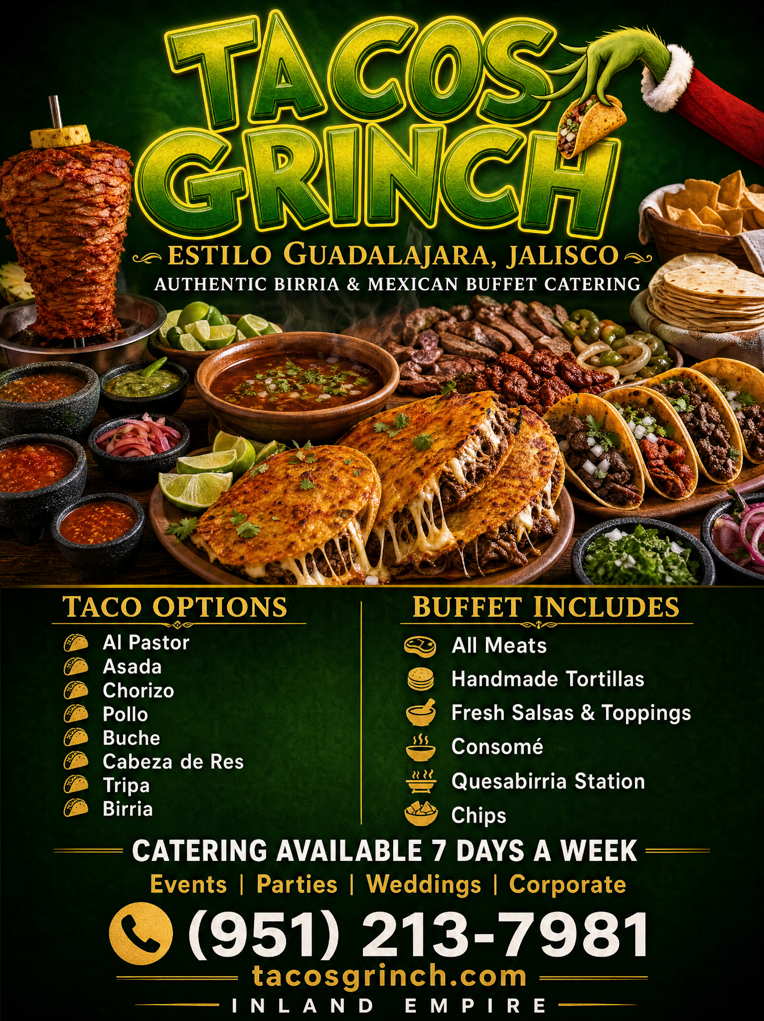 Tacos y Birrieria Grinchi Facebook ad