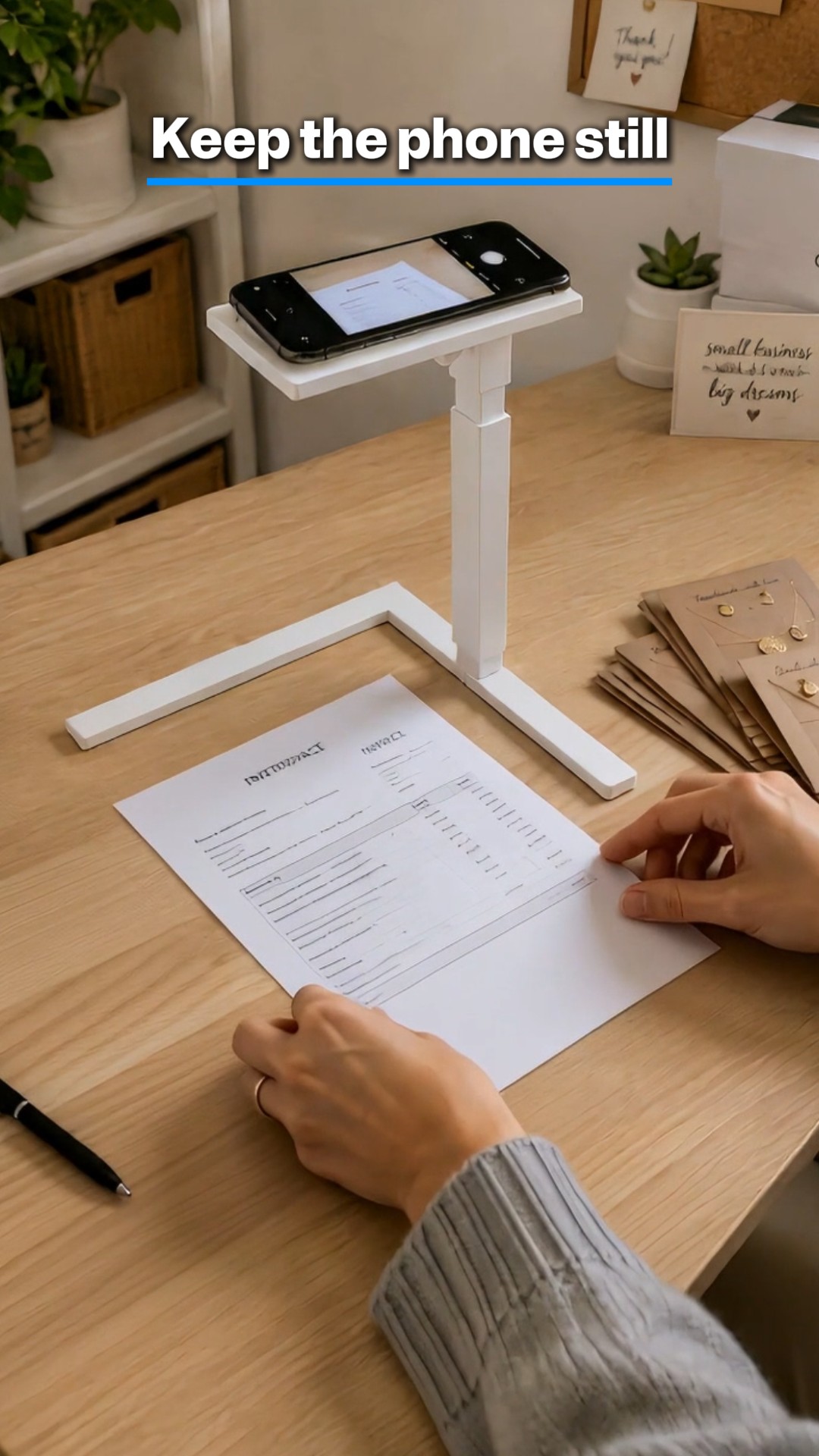 Aboutparallel。ab Facebook ad: Overhead Phone Camera Stand