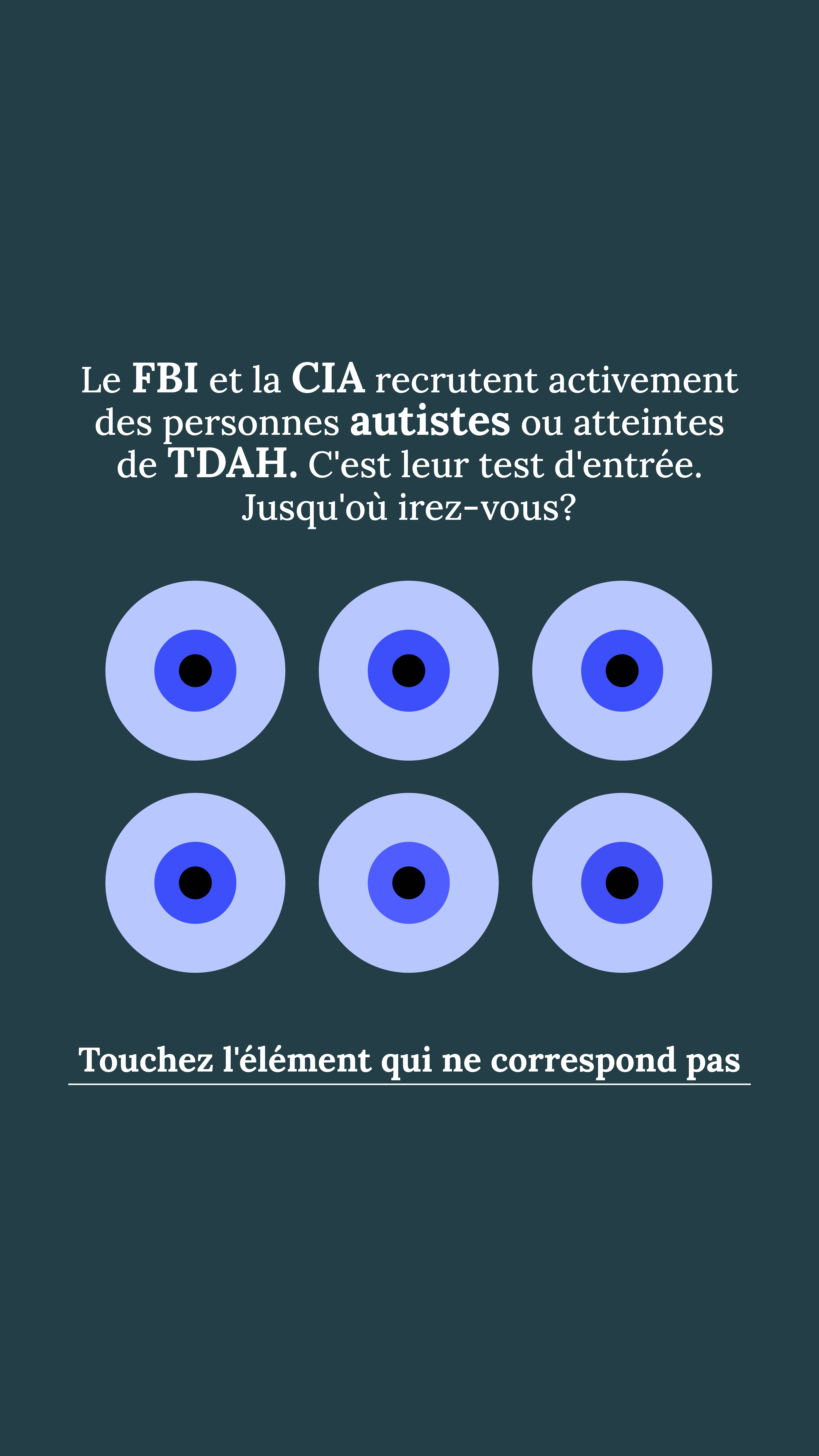 International IQ test Facebook ad