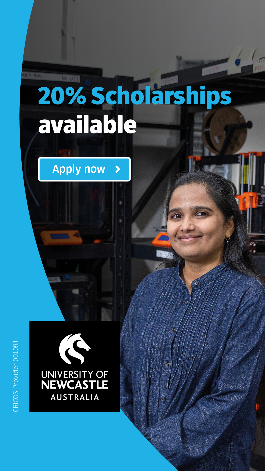 The University of Newcastle, Australia Facebook ad