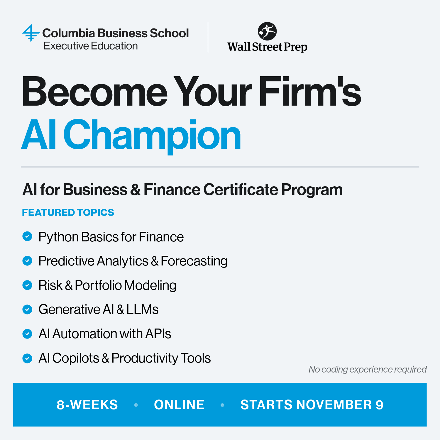 Columbia Business School Executive Education Facebook ad