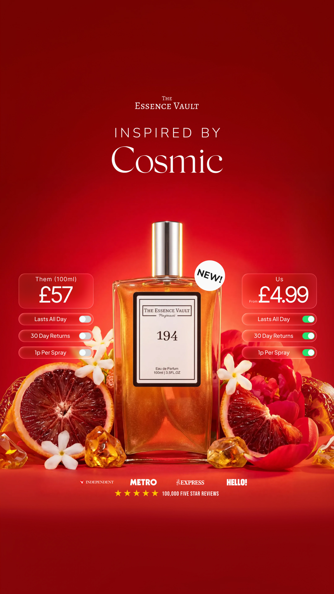 The Essence Vault Facebook ad from Mar 4, 2026