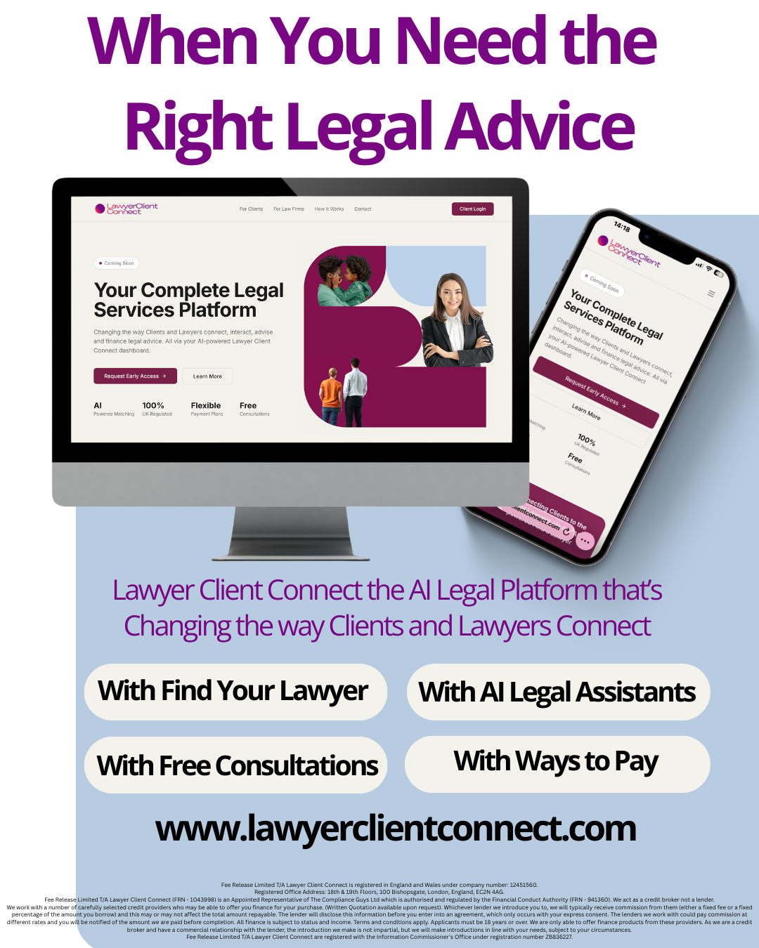 Lawyer Client Connect Facebook ad: AI Legal Assistant