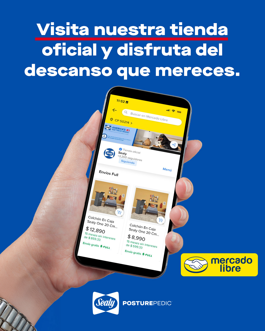 Sealy México Facebook ad: Tu descanso merece un Sealy.