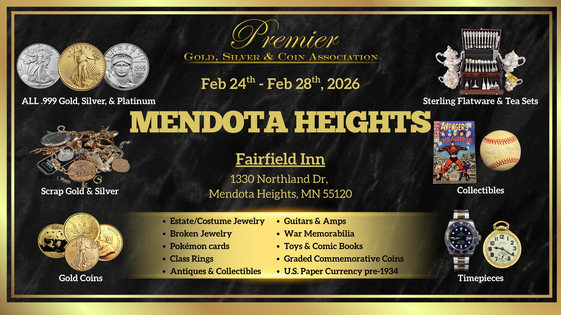 Premier Gold, Silver, and Coin Facebook ad: Mendota Heights, MN FREE 5-Day Event
