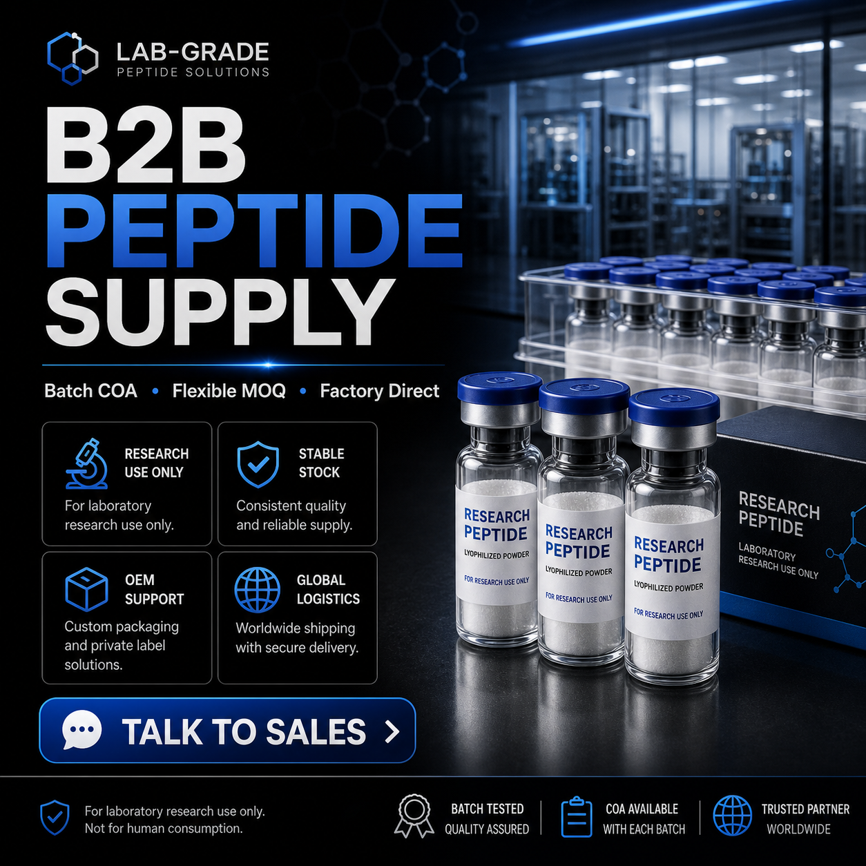Vertex Biotechnology Facebook ad: Why pay distributor prices?