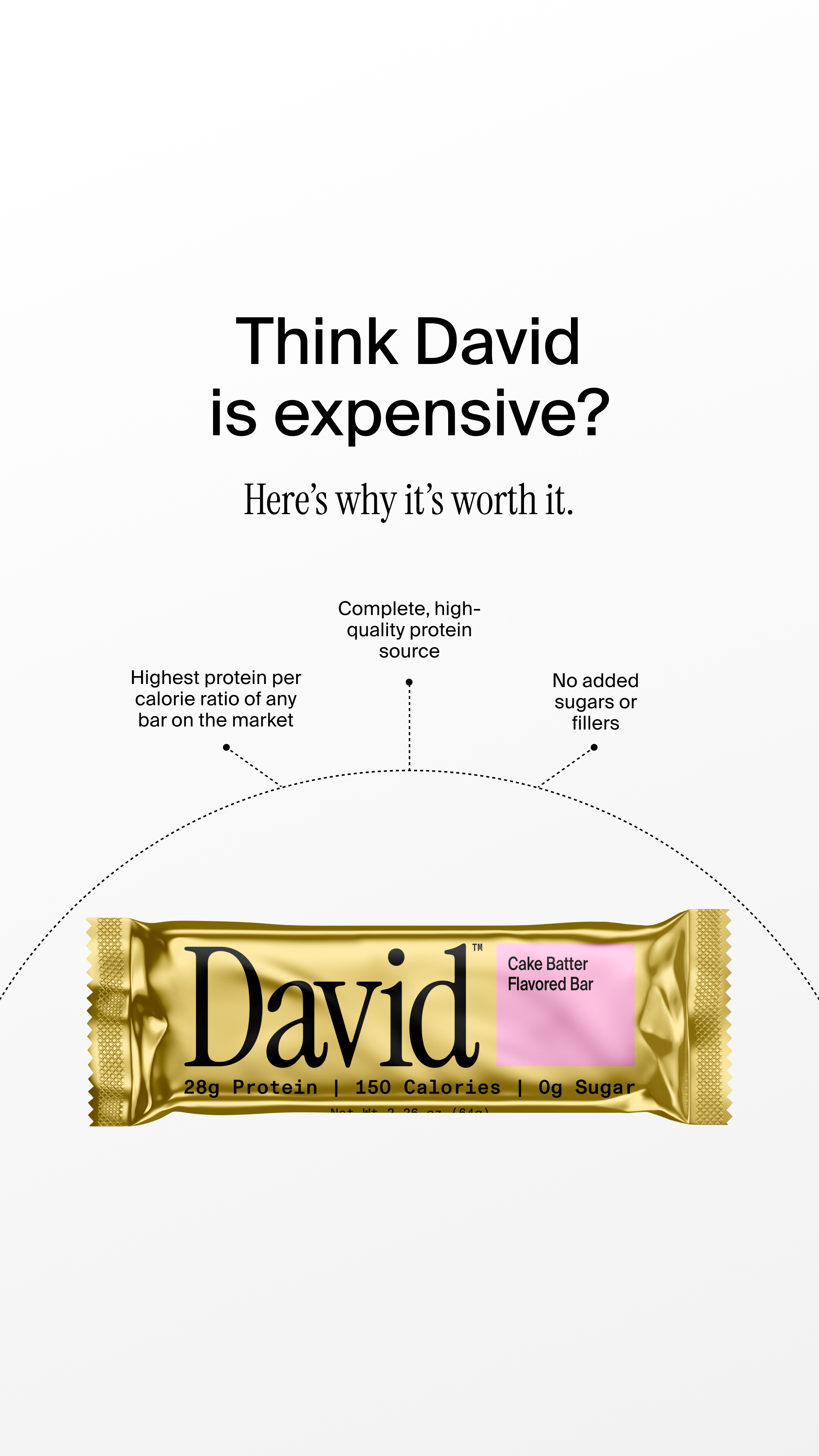 David Protein Facebook ad