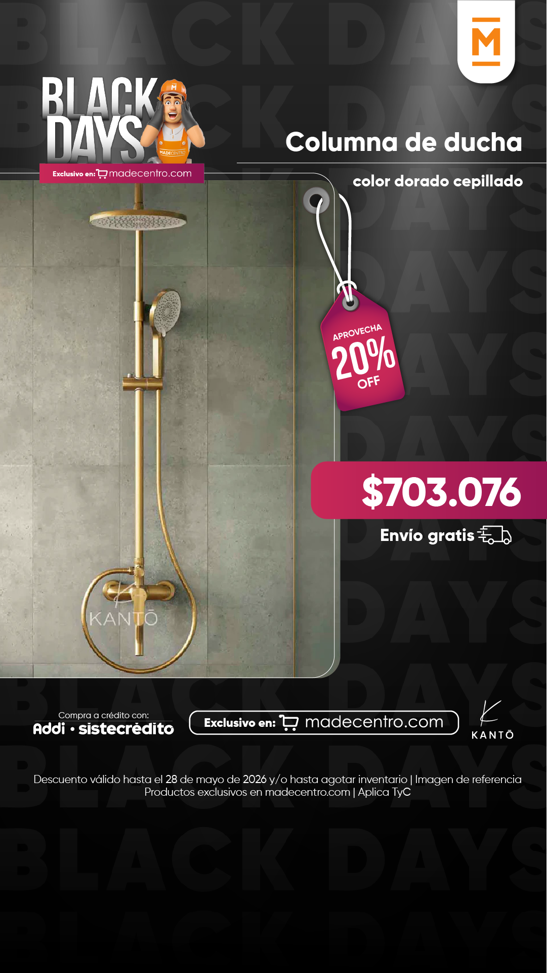 Madecentro Colombia SAS Facebook ad from May 20, 2026
