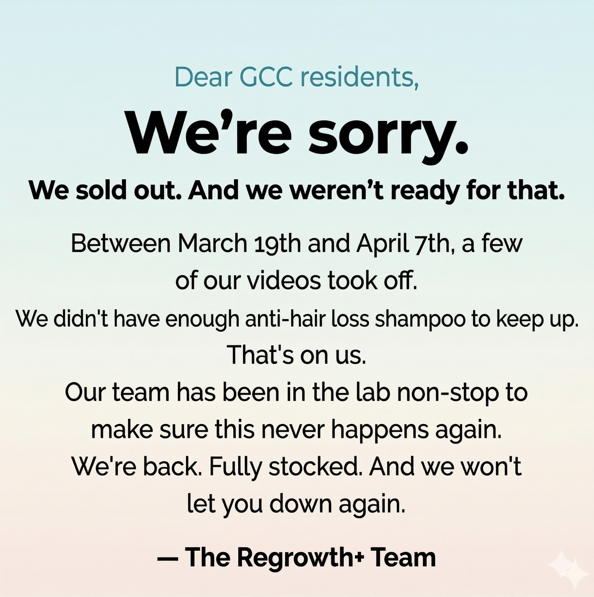 Regrowth+ Facebook ad