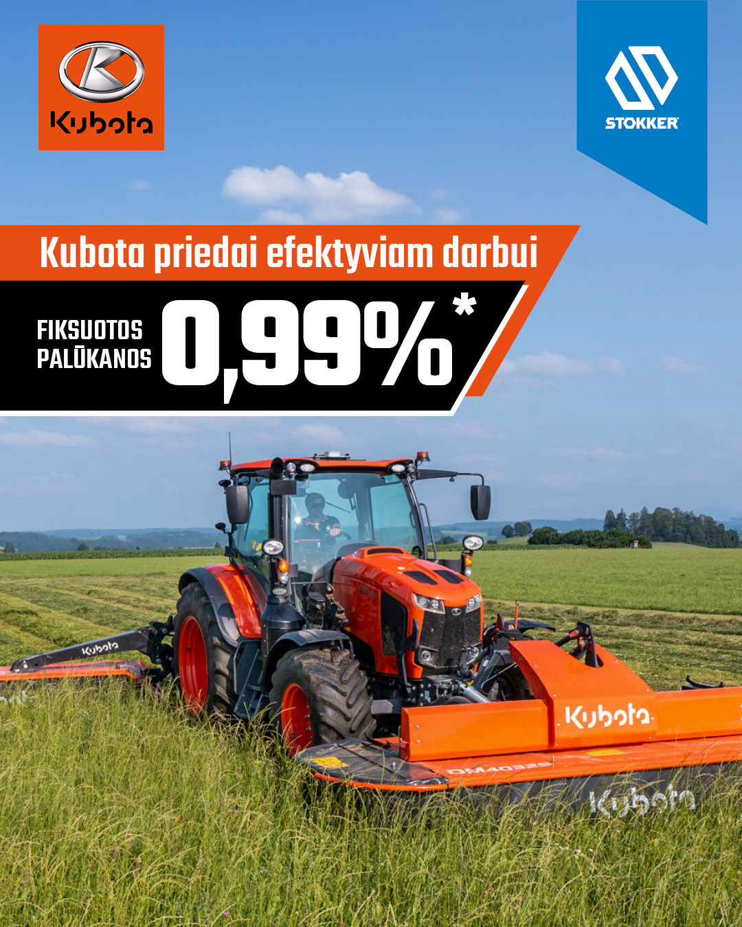 Stokker Lietuva Facebook ad: Kubota fiksuotos palūkanos
