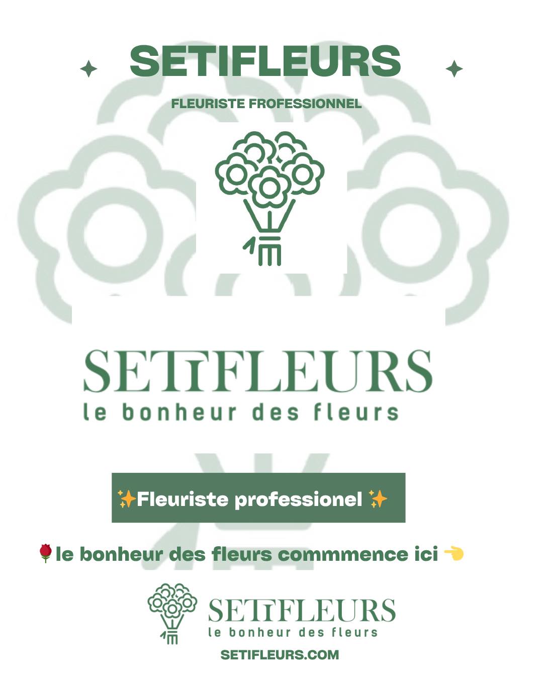 Setif Fleurs Facebook ad: Bienvenue dans l’univers floral de Setifleurs