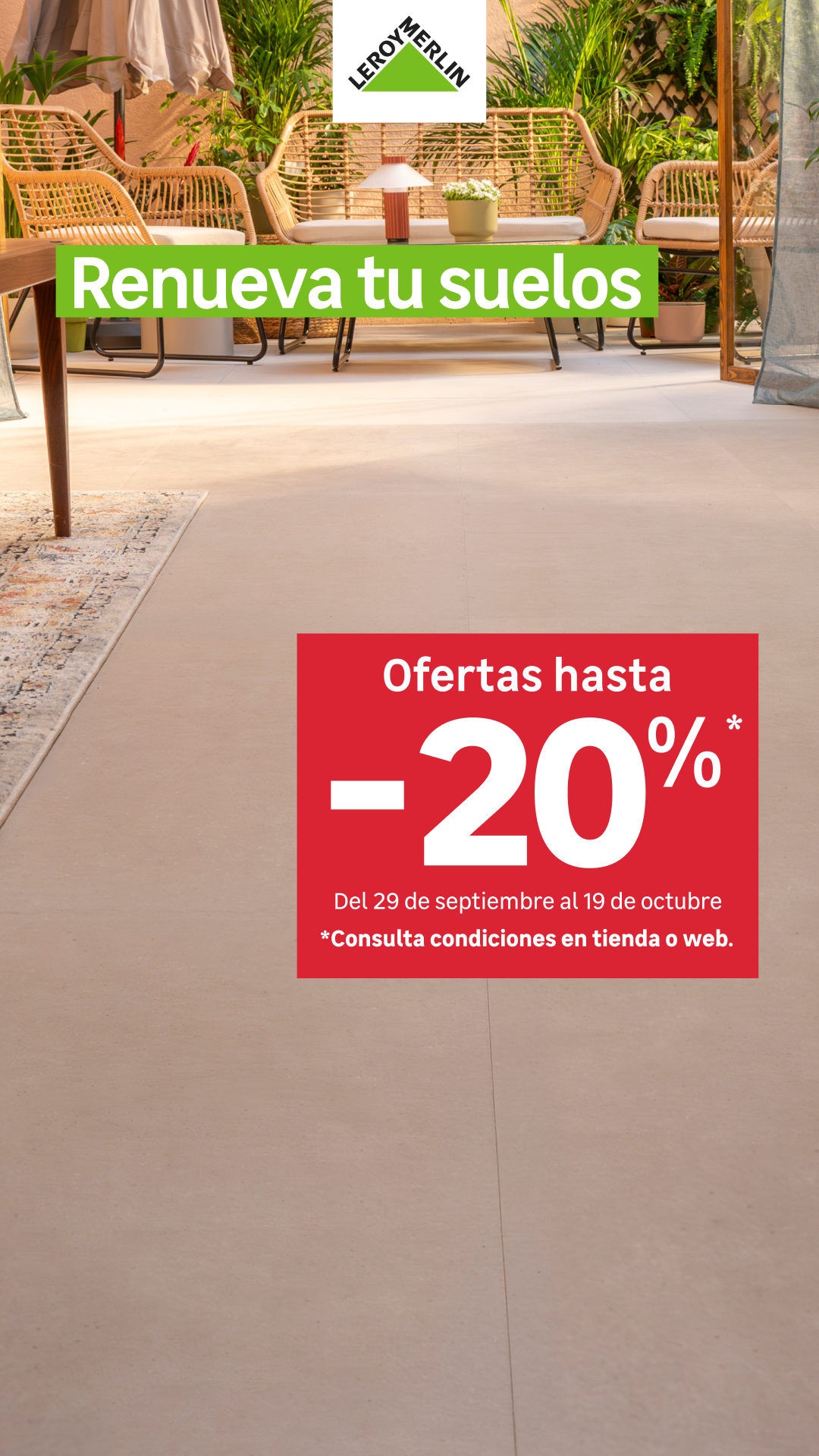 Leroy Merlin España Facebook ad: Hasta -20%