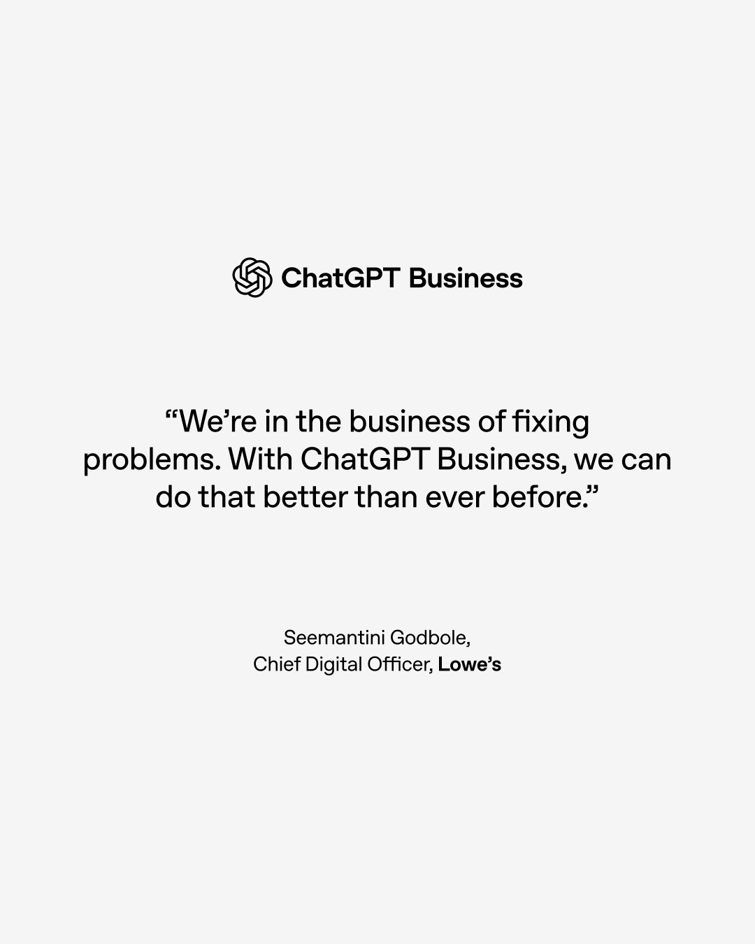 OpenAI Facebook ad: Try ChatGPT Business