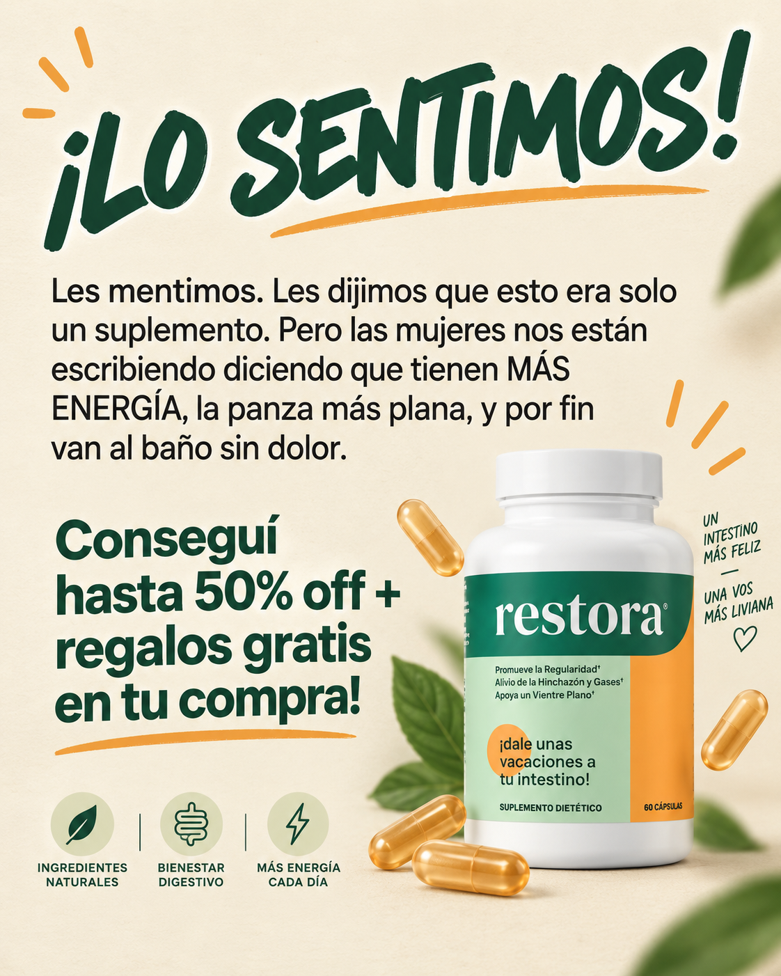 Restora Labs - ARG Facebook ad: Oferta por tiempo limitado