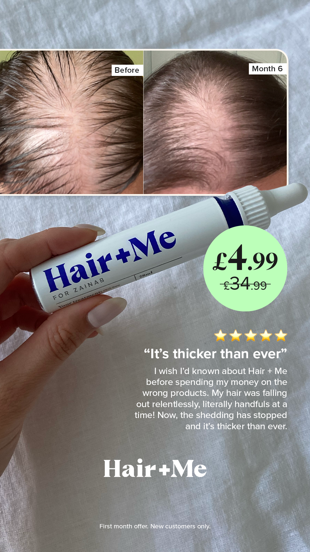 Hair + Me Facebook ad