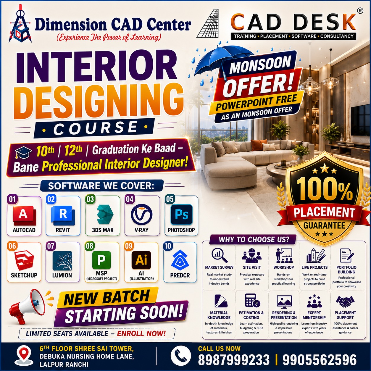Dimension CAD Center Caddesk Ranchi Facebook ad from Jul 4, 2026