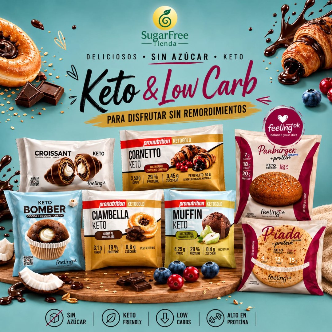 SugarfreeTienda Facebook ad: Bollería dietética sin azúcar | Low carb y keto |…