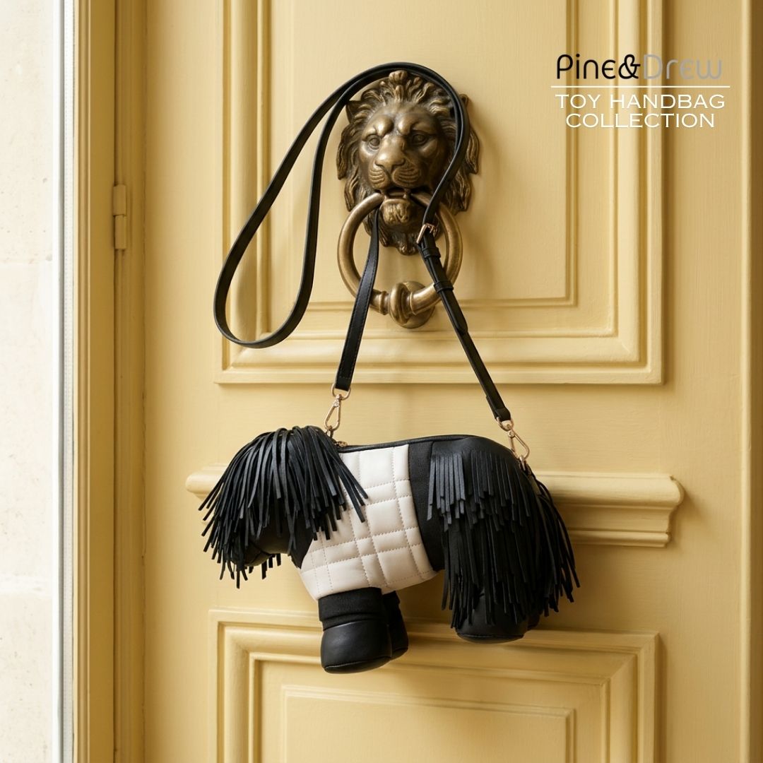 Pine & Drew Facebook ad: Fringe Pup Couture Bag