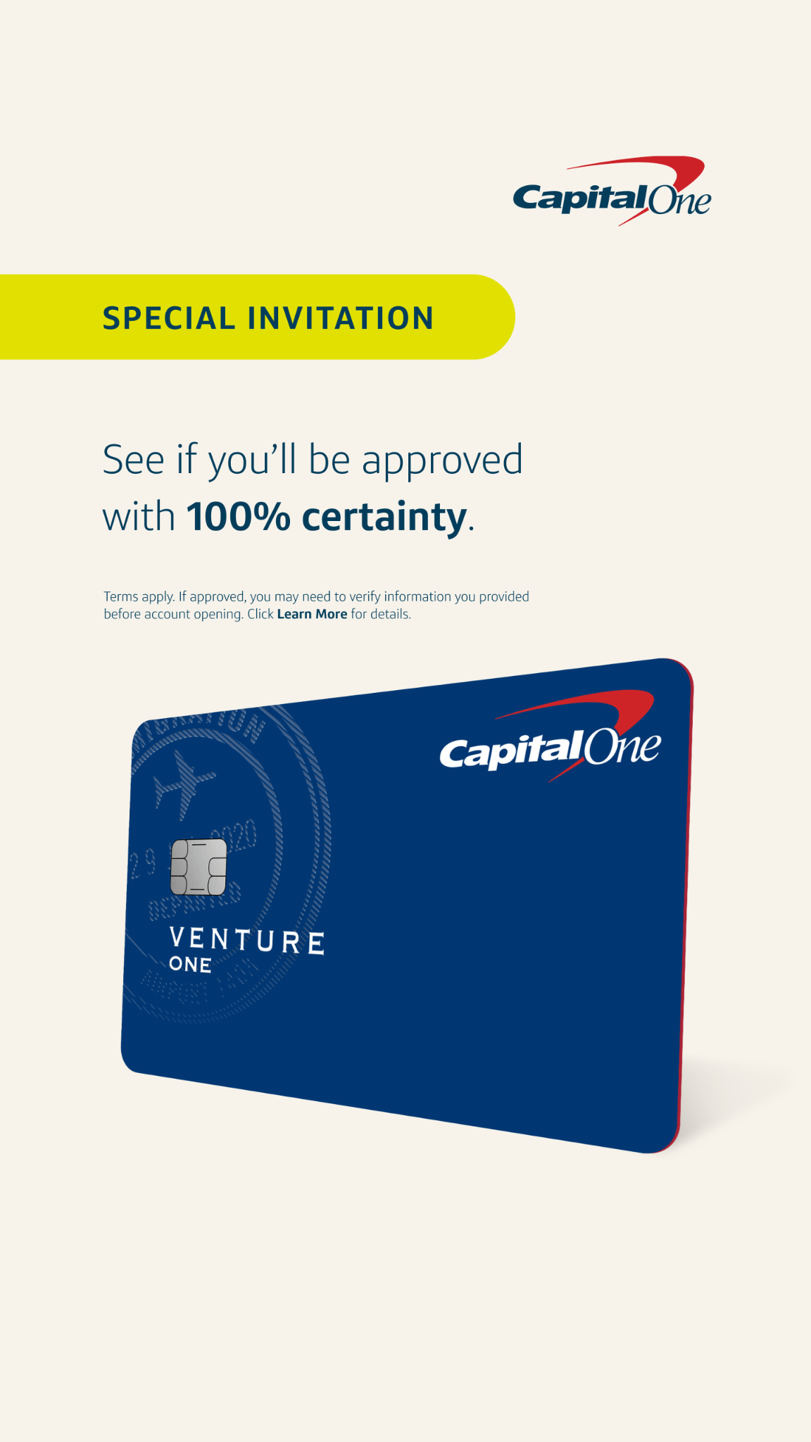 Capital One Facebook ad